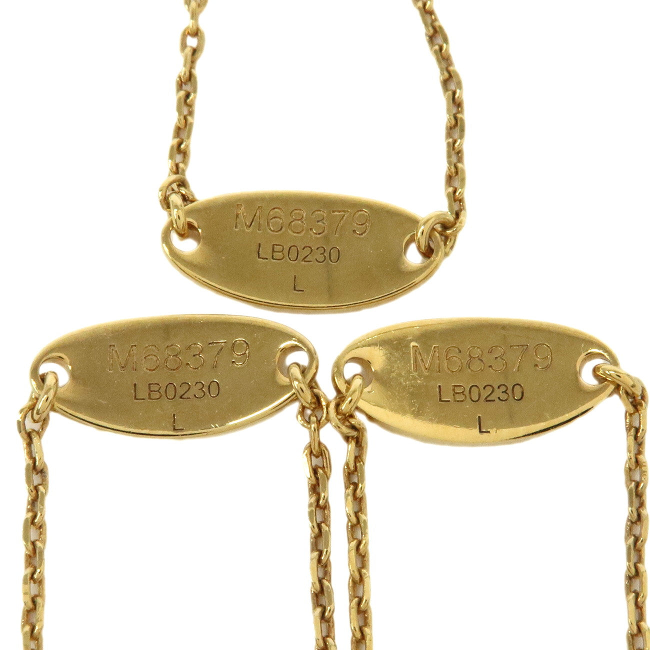 Louis Vuitton Set of 3 Bague Blooming Strass Ring L Gold M68379