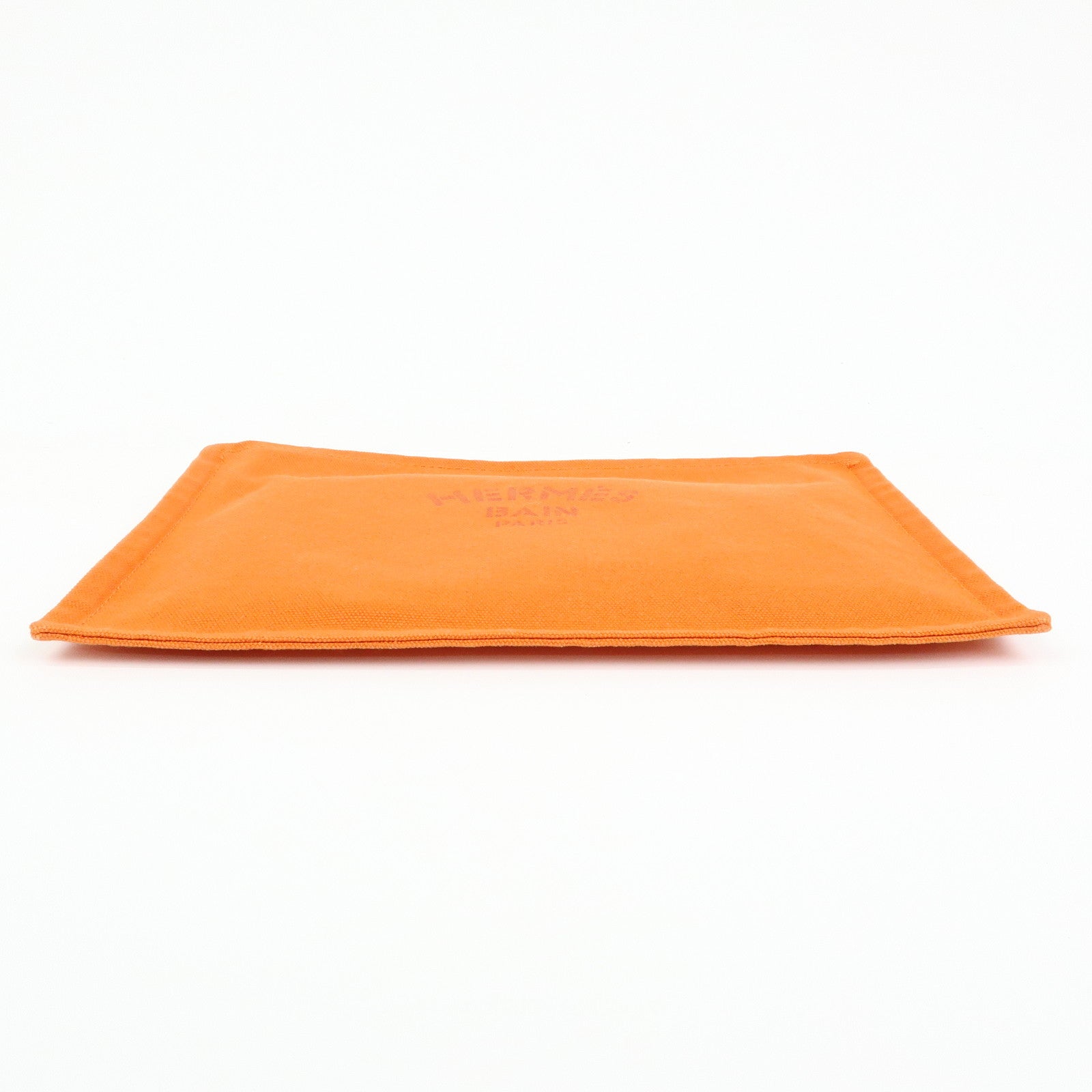 HERMES Yachting GM Canvas Flat Pouch Cosmetic Pouch Orange