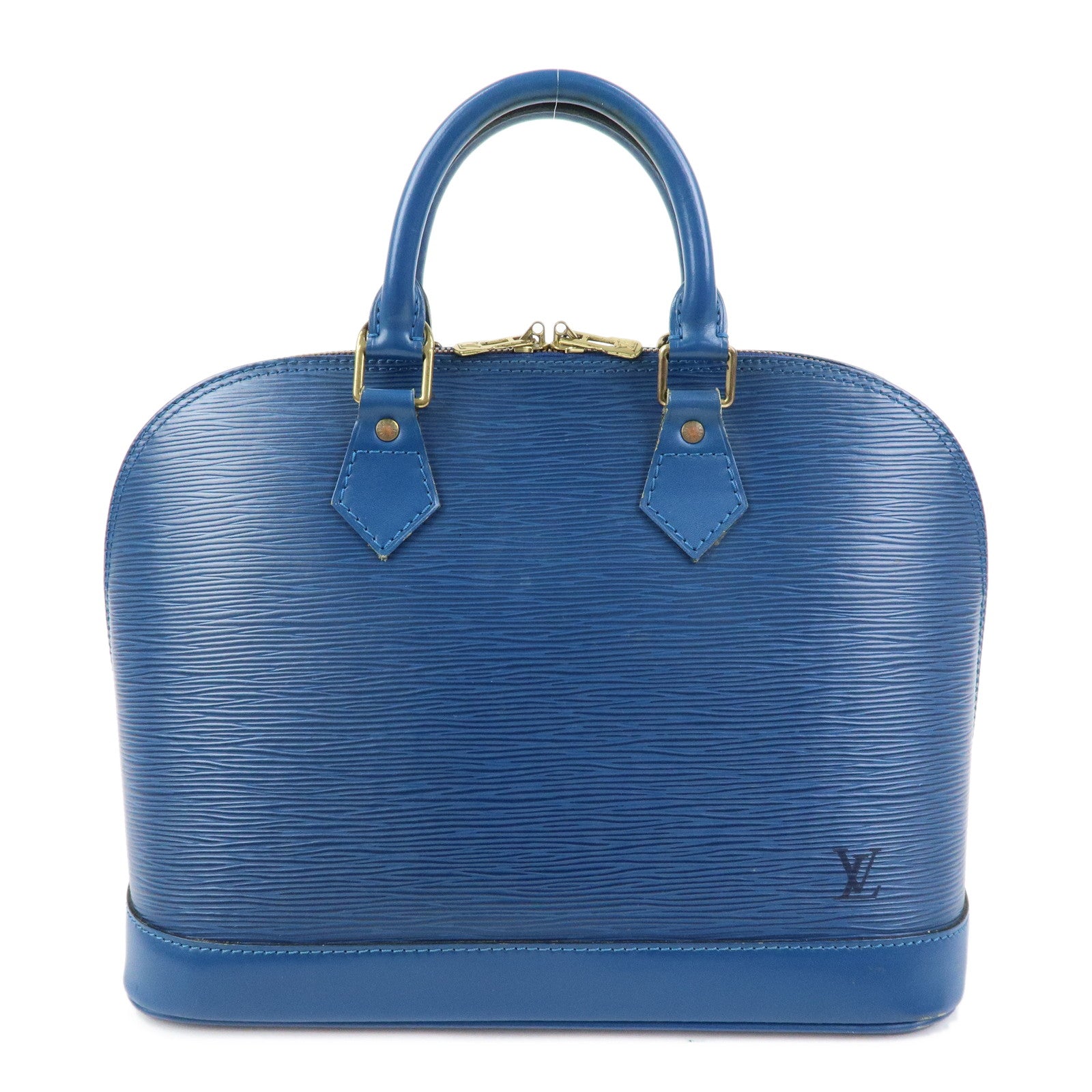 Louis Vuitton Epi Leather Alma Hand Bag Toledo Blue M52145