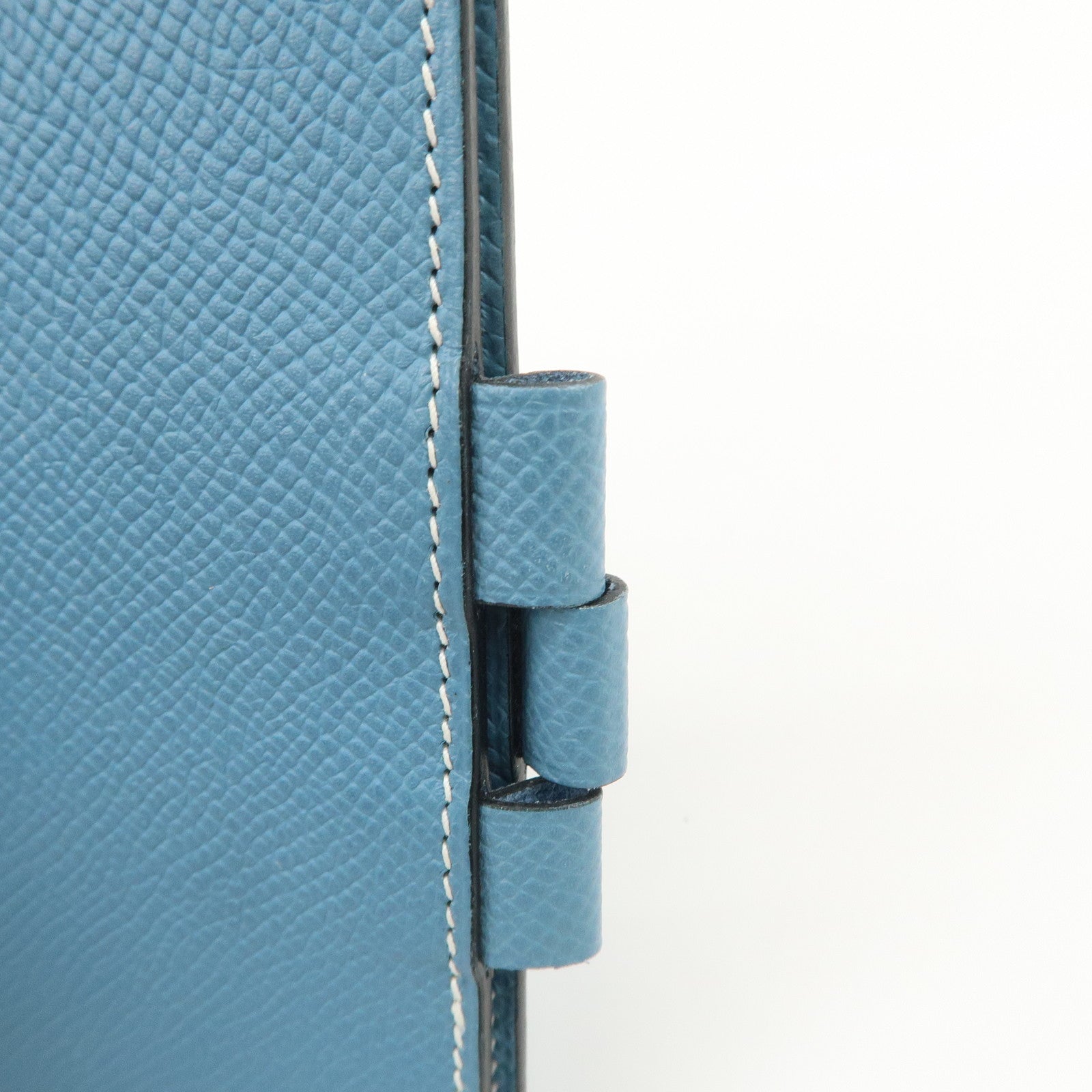 HERMES Agenda PM Veau Epsom Planner Cover □L Stamped Light Blue
