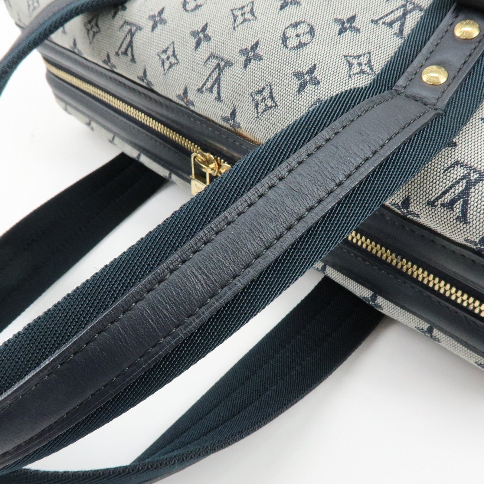 Louis Vuitton Monogram Mini Josephine GM Hand Bag Blue M92211