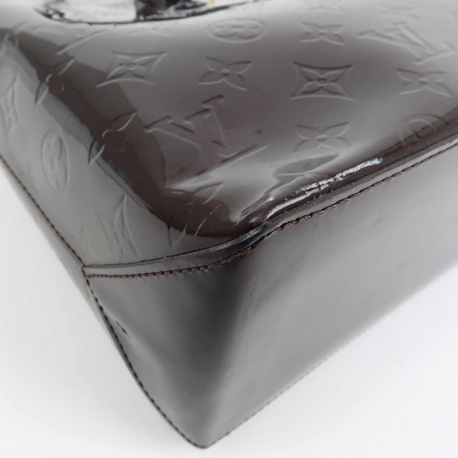 Louis Vuitton Monogram Vernis Leather Wilshire MM Tote Bag Amarante