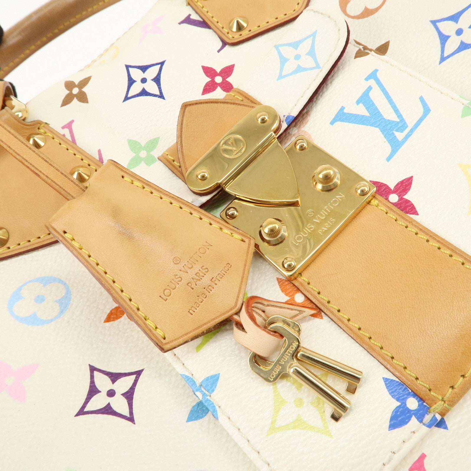 Louis Vuitton Monogram Multicolor Hand Bag Blanc M92643