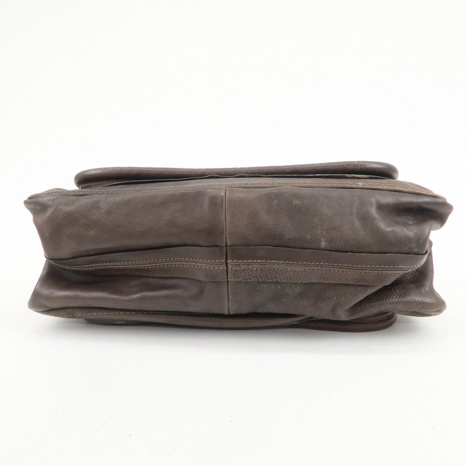 Chloe Paraty Leather 2Way Bag Hand Bag Shoulder Bag Dark Brown