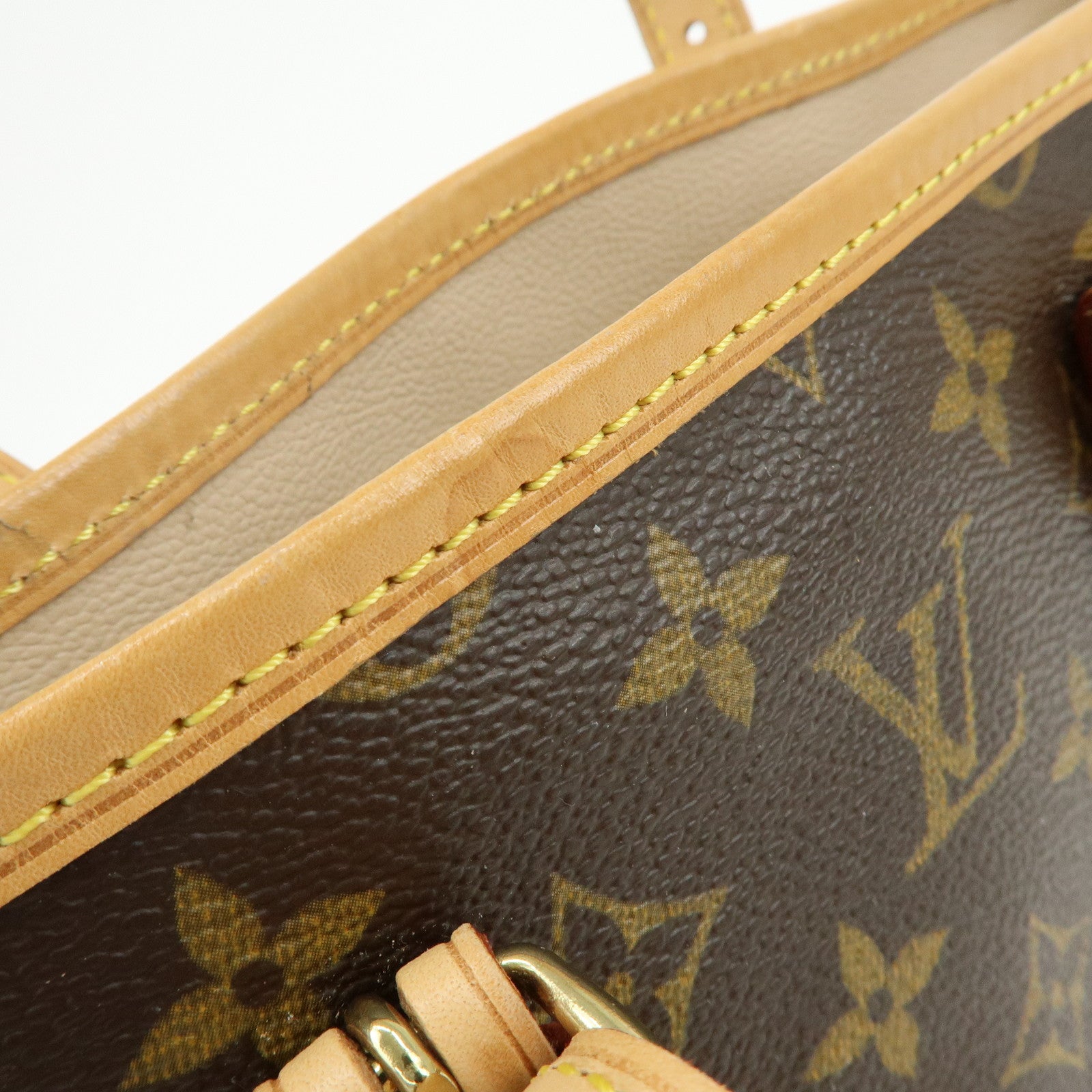 Louis Vuitton Monogram Canvas Bucket PM Hand Bag Brown M42238