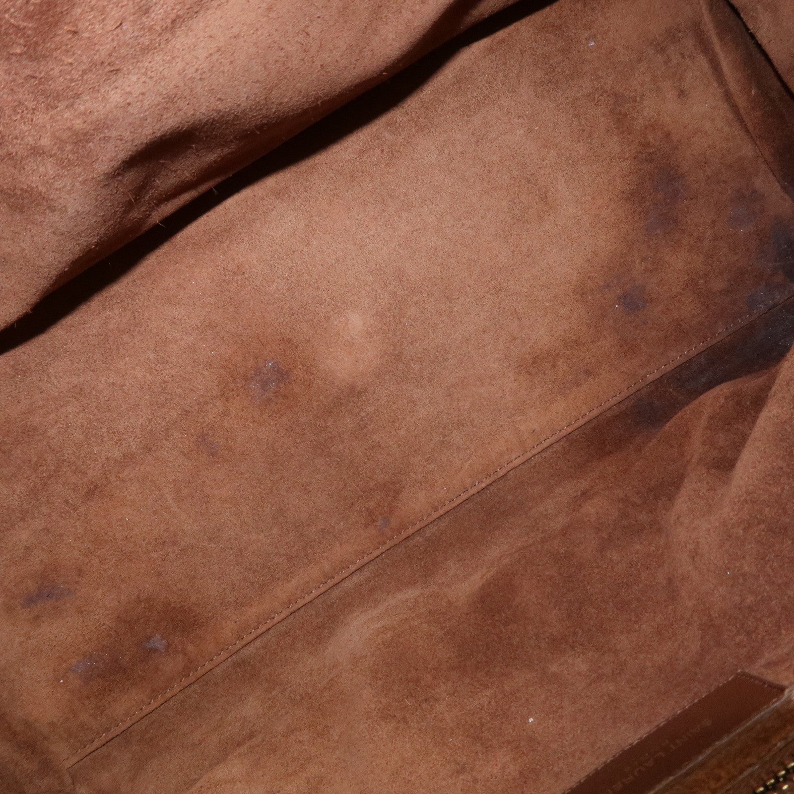 SAINT LAURENT PARIS Leather Duffle 6 2Way Bag Hand Bag Brown 322049