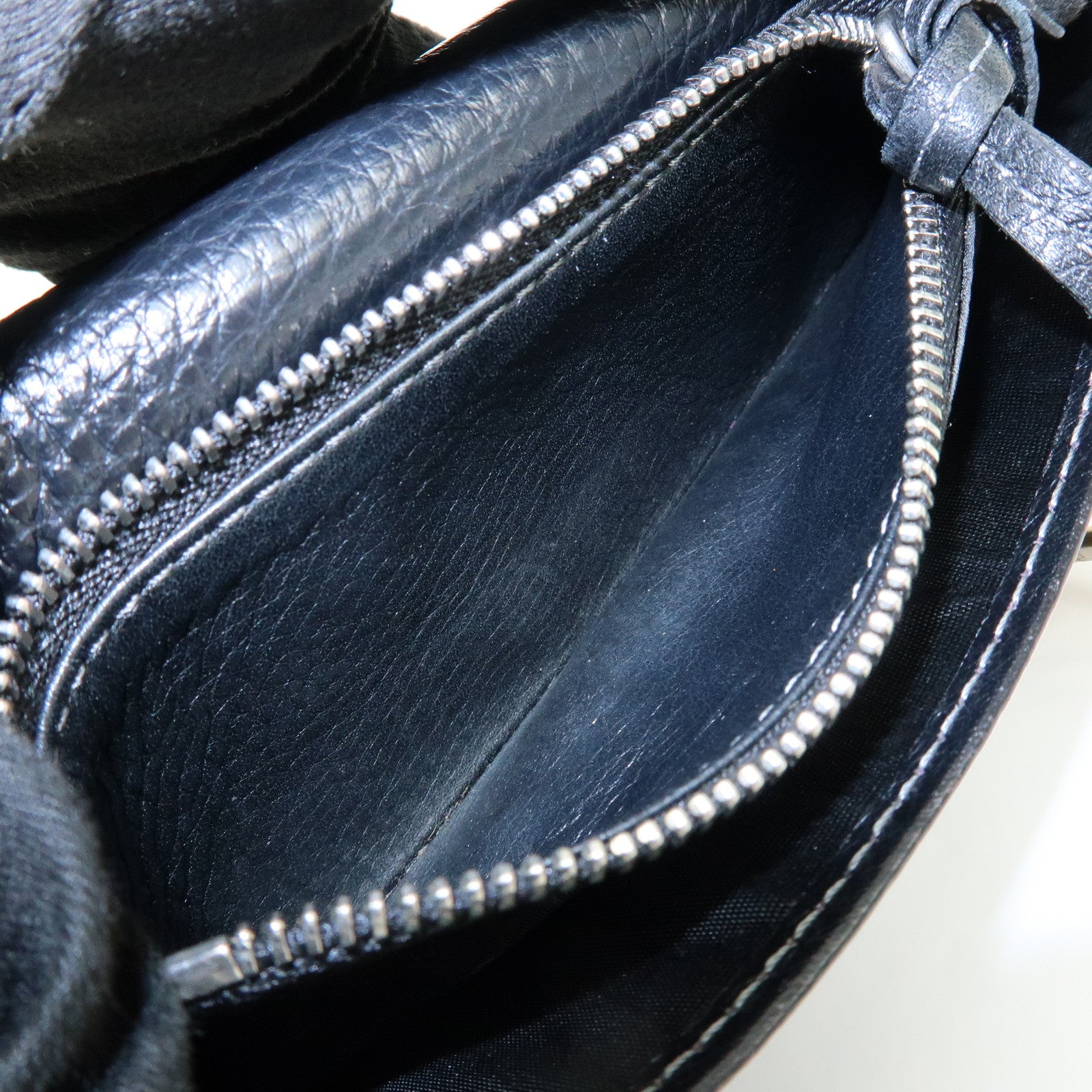 Chloe Paddington Leather Bi-fold Flap Long Wallet Black