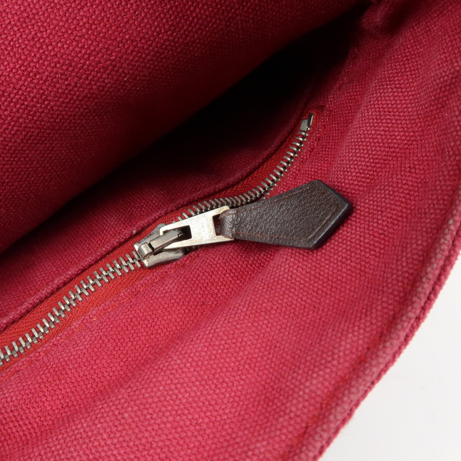 HERMES Troca Horizontal PM Canvas Tote Bag Hand Bag Pink