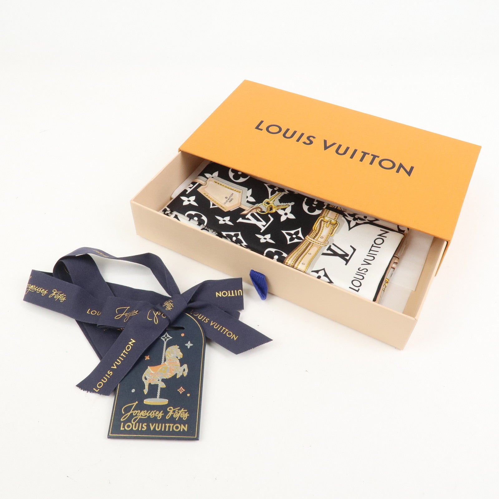 Louis Vuitton Bandeau Monogram Confidential Silk 100% Scarf M78656