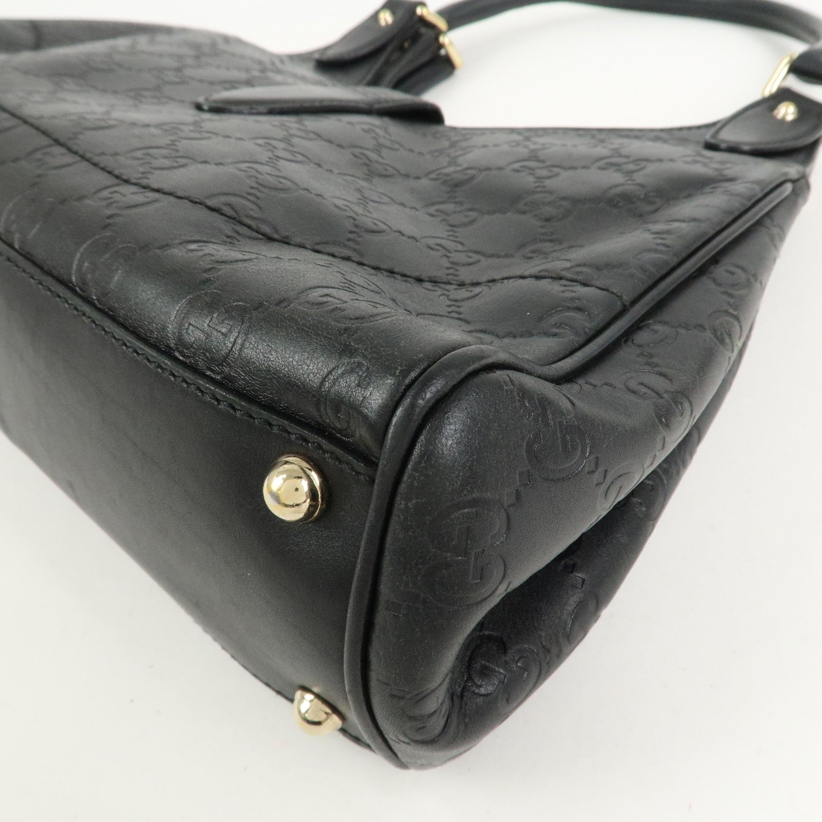 GUCCI New Jackie Guccissima Shoulder Bag Hand Bag Black 145819