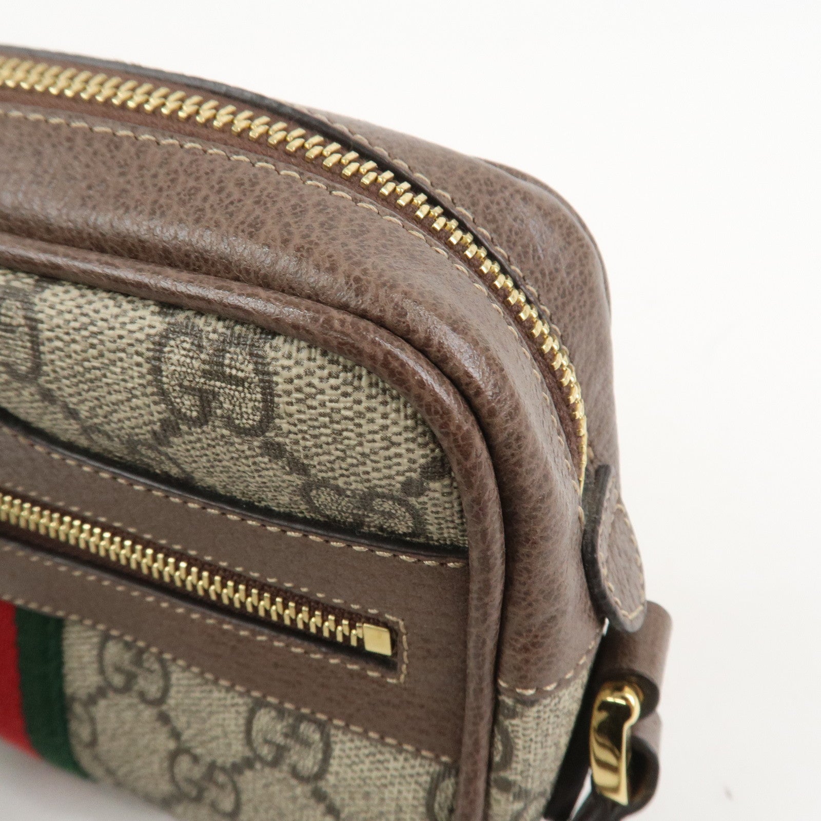 GUCCI Ophidia Sherry GG Supreme PVC Shoulder Bag Beige