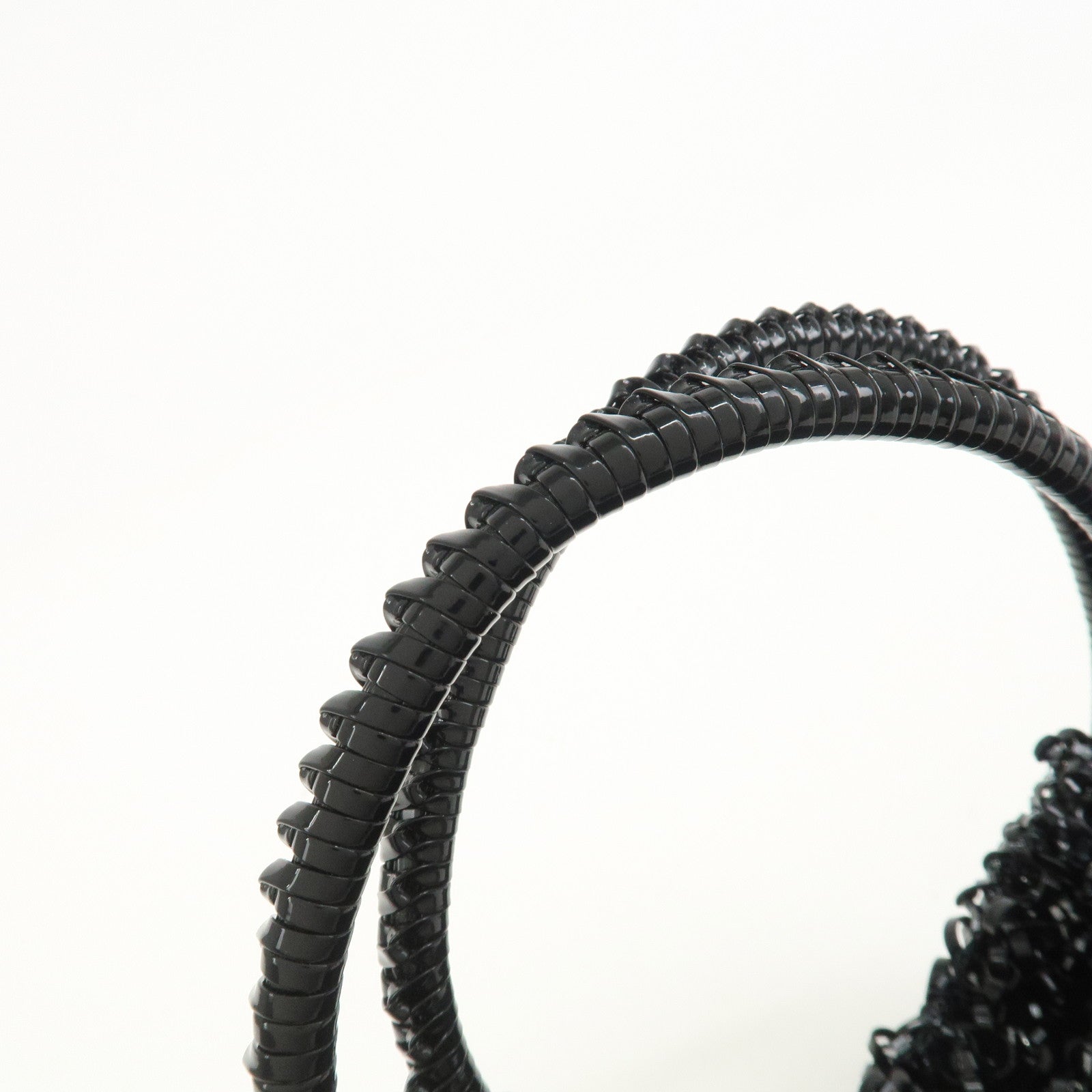 ANTEPRIMA Wire Bag PVC Beads Hand Bag Shoulder Bag Black