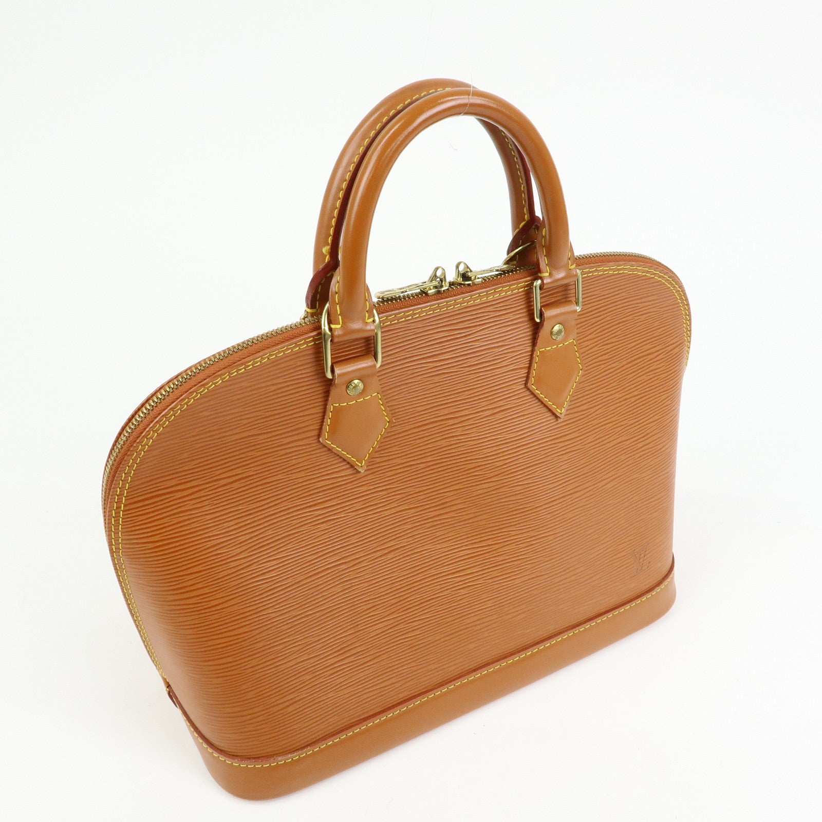 Louis Vuitton Epi Alma PM  Lether Hand Bag Zipang Gold M52148