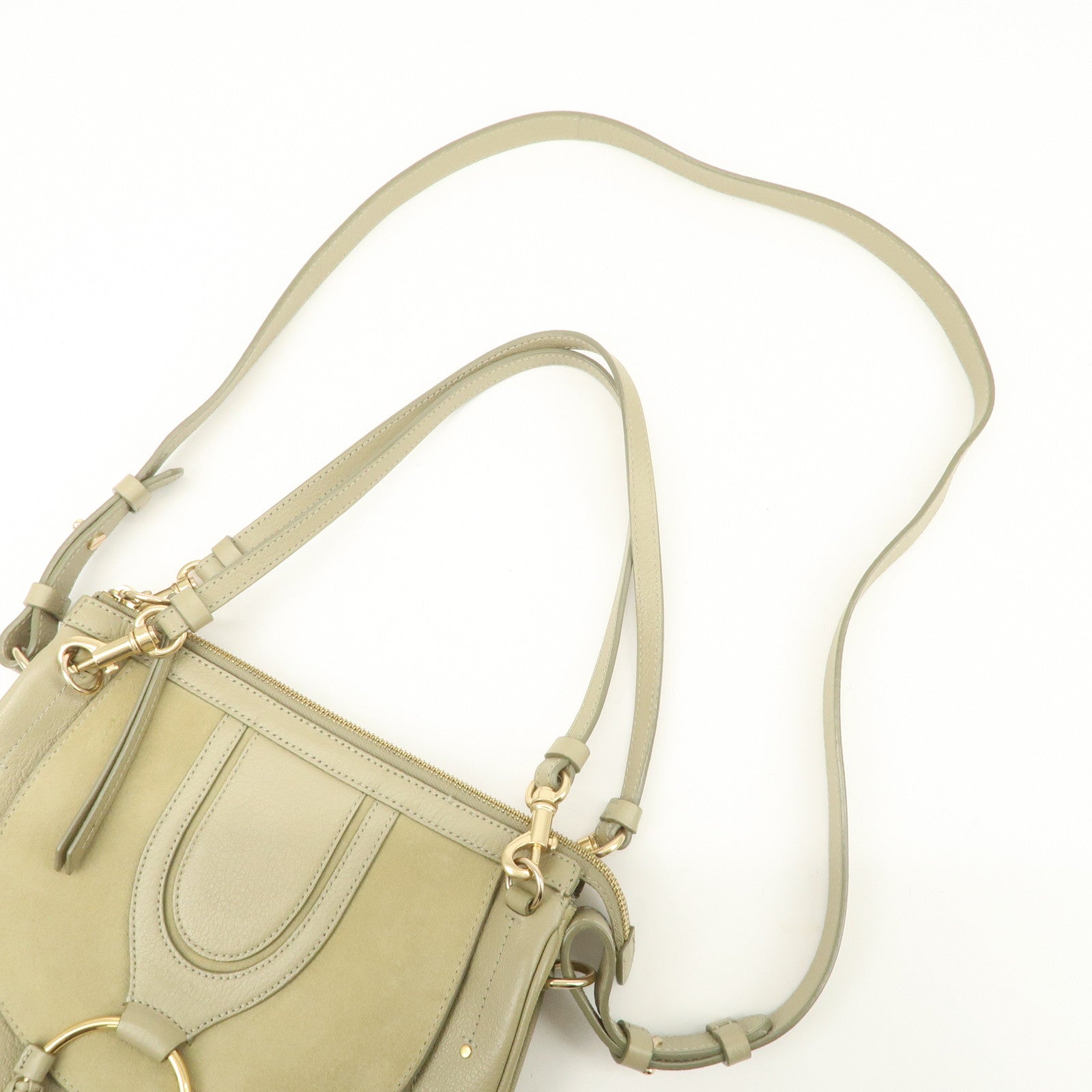 Chole See by Chlo・・ｽｩ Hana Leather Suede 2Way Bag Shoulder Bag Beige