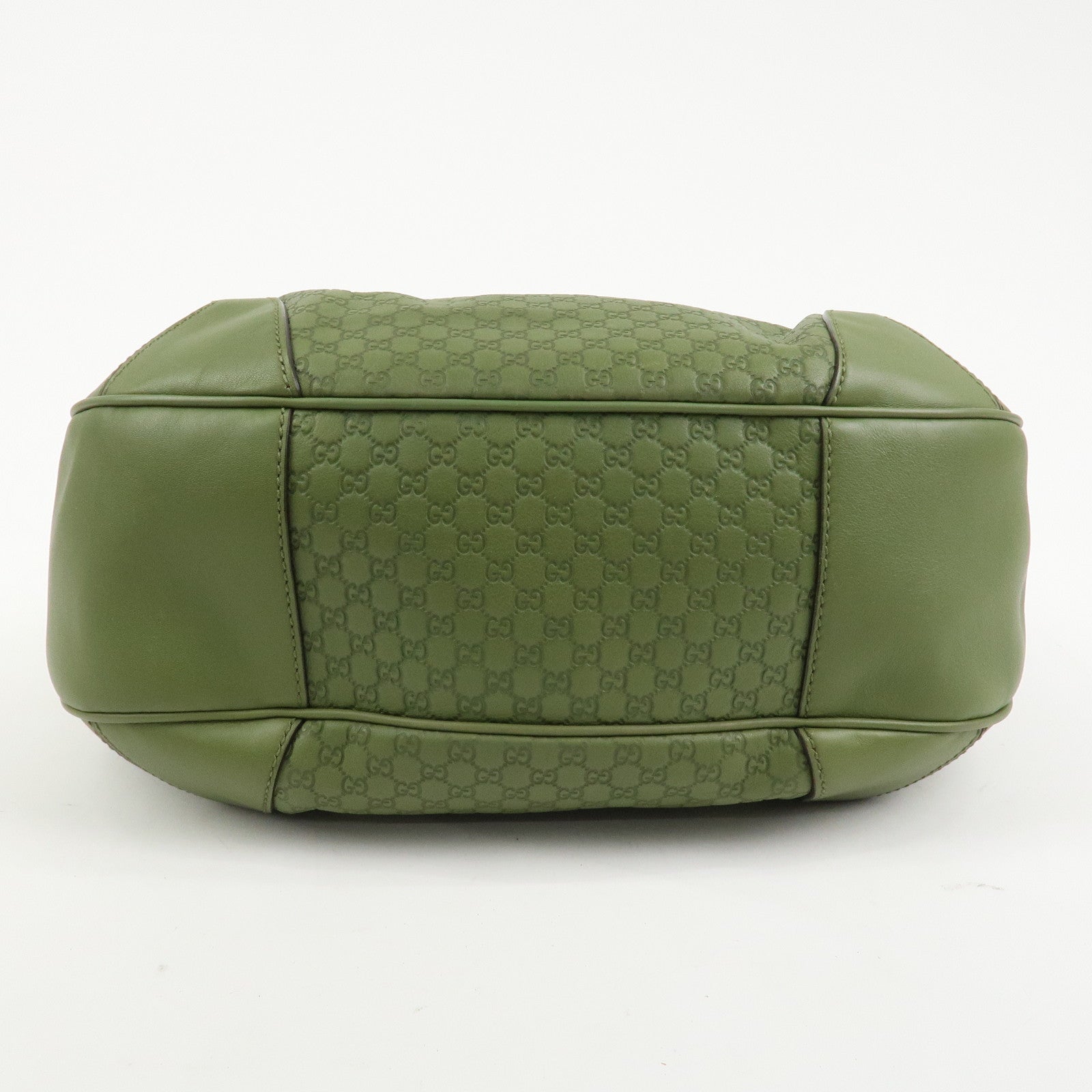 GUCCI Micro Guccissima Leather Shoulder Bag Hand Bag Green 309618