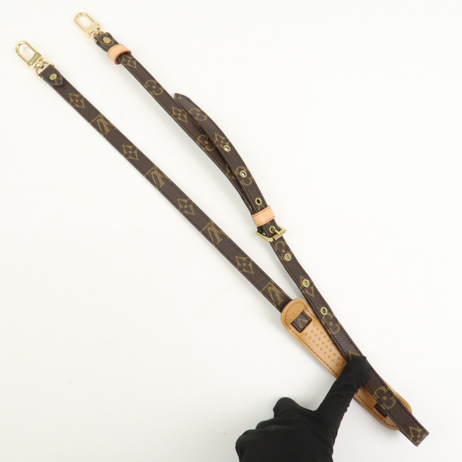 Louis Vuitton Monogram Leather Shoulder Strap 100cm 1.6cm Brown