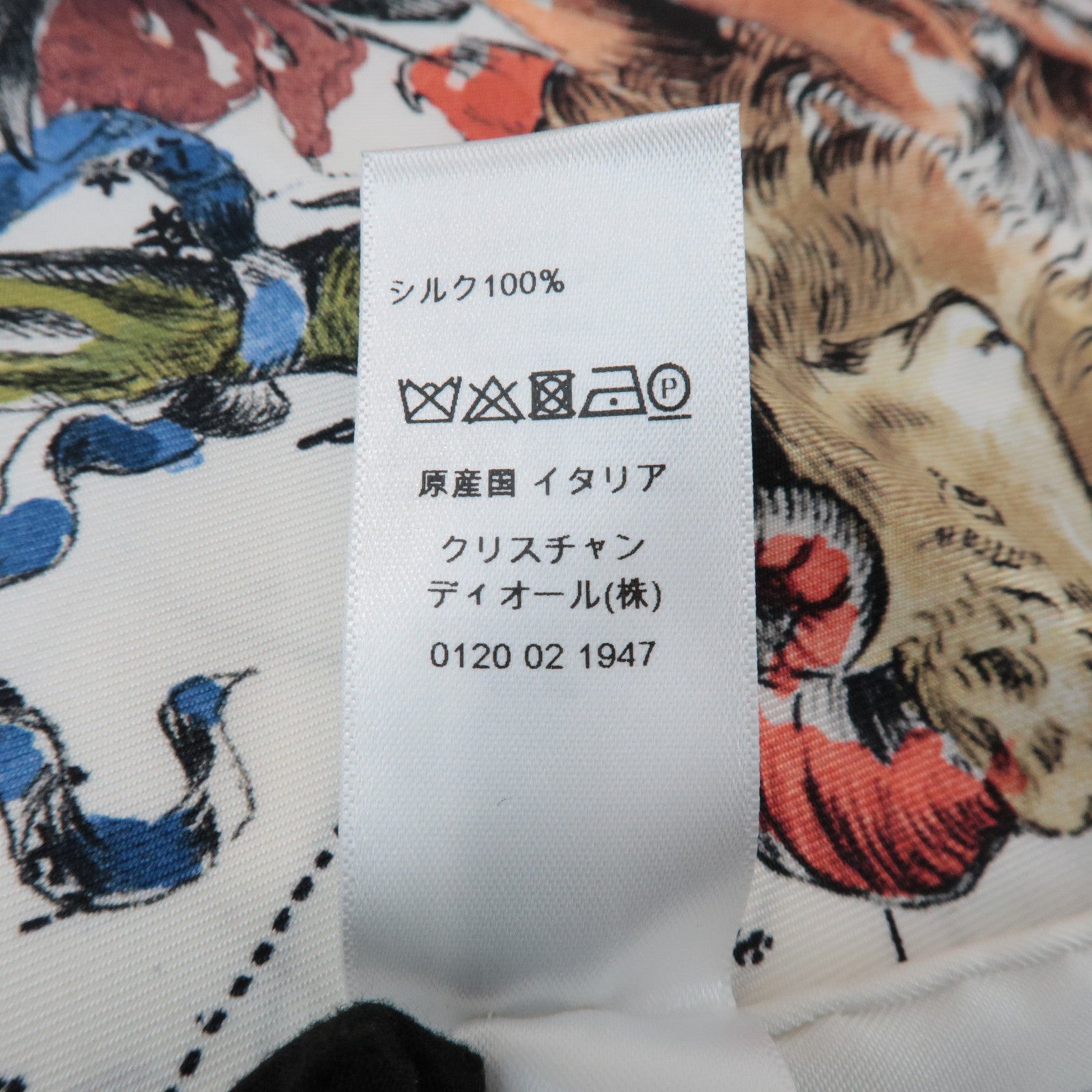 Christian Dior Silk 100% Zodiac 90 Star Constellation Floral Scarf