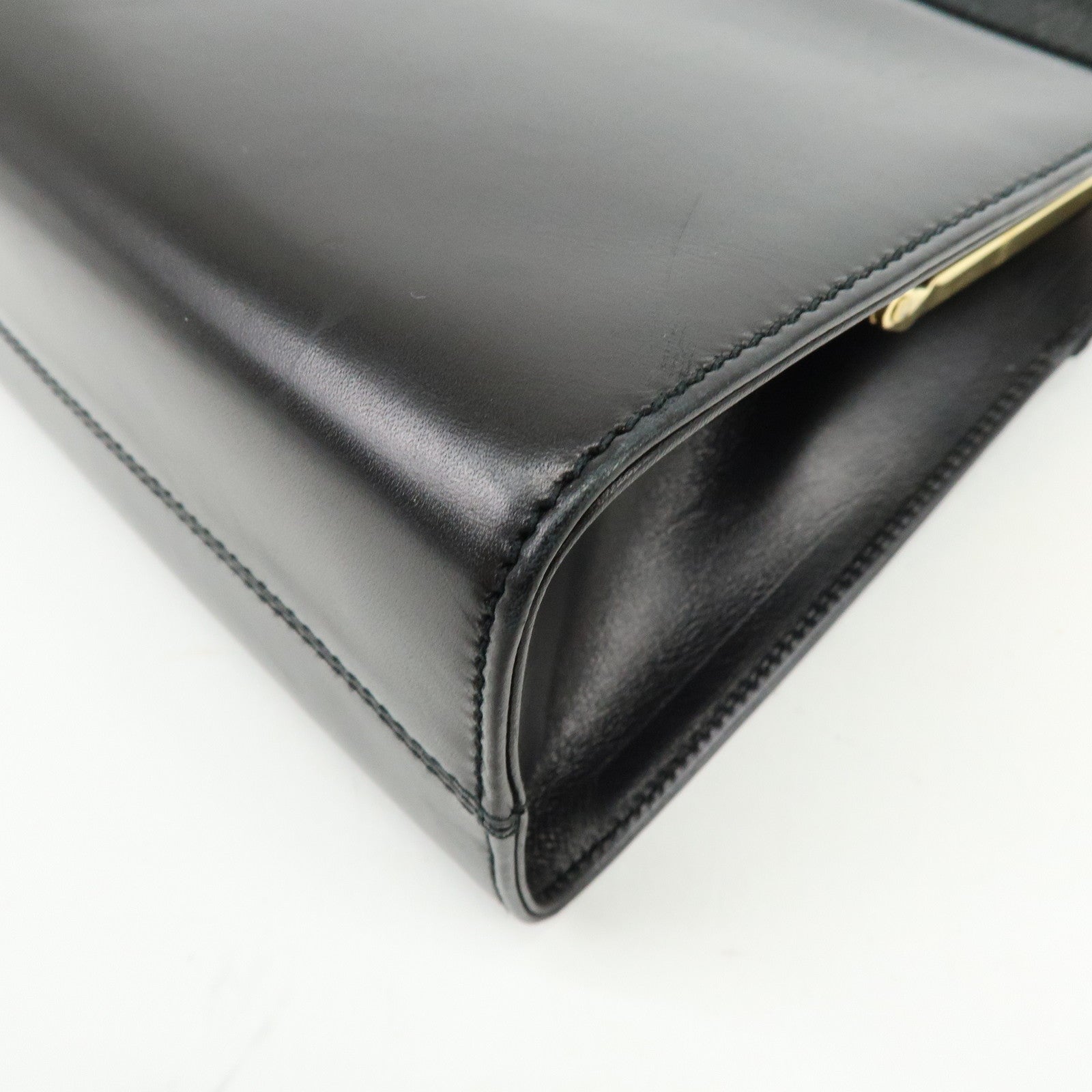 Ferragamo Vara Ribbon Leather 2Way Bag Hand Bag Black
