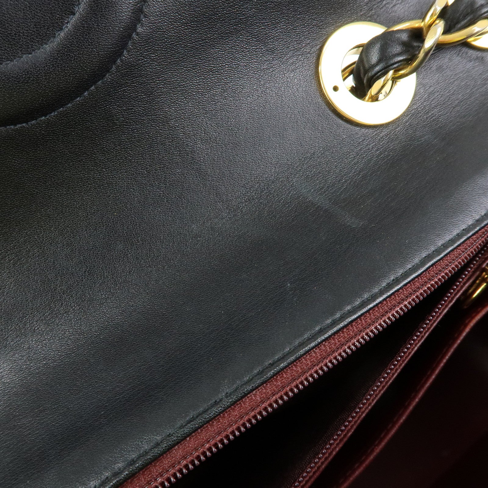 CHANEL Matelasse COCO Mark Chain Lamb Skin Shoulder Bag A01094