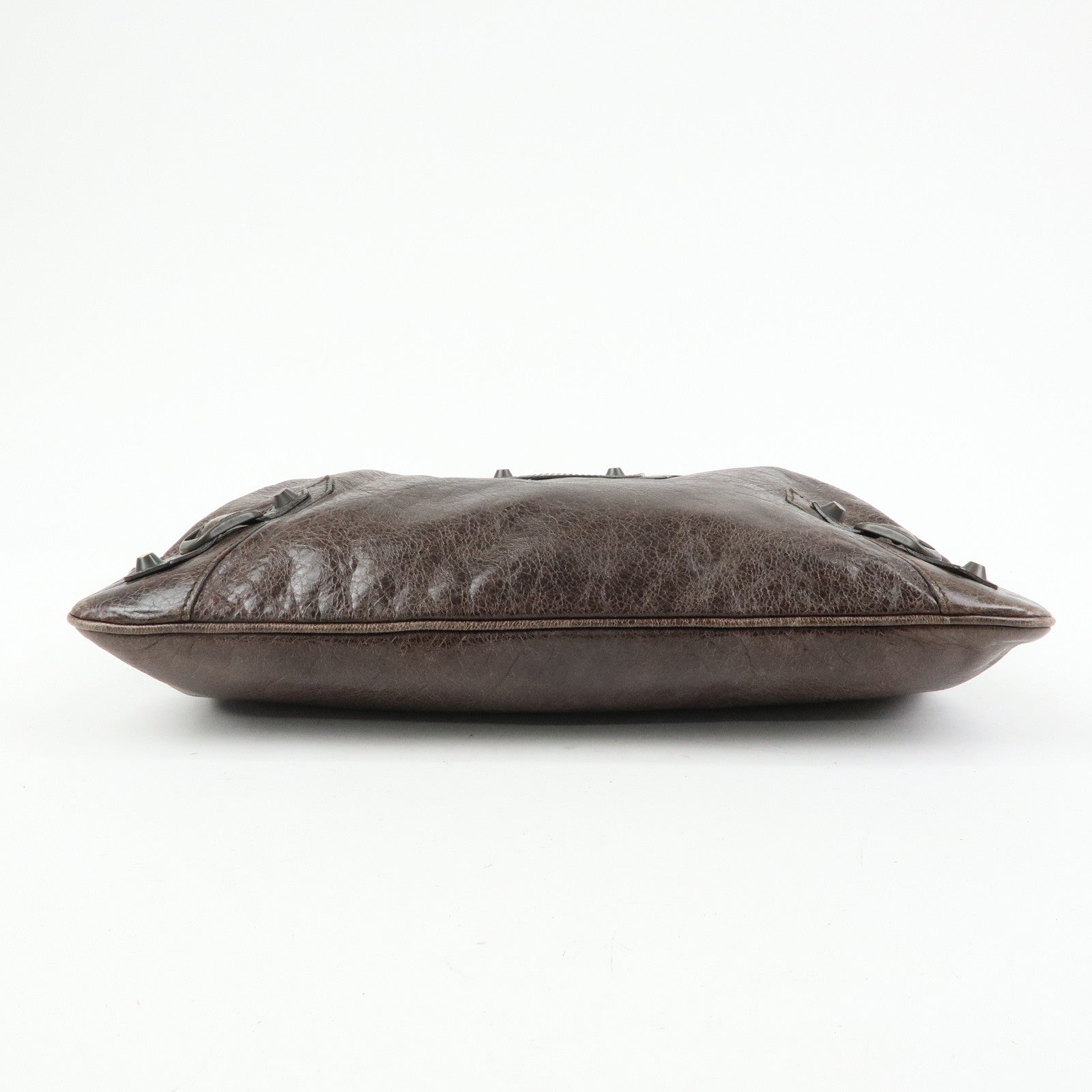BALENCIAGA The Messenger Leather Shoulder Bag Brown 177289