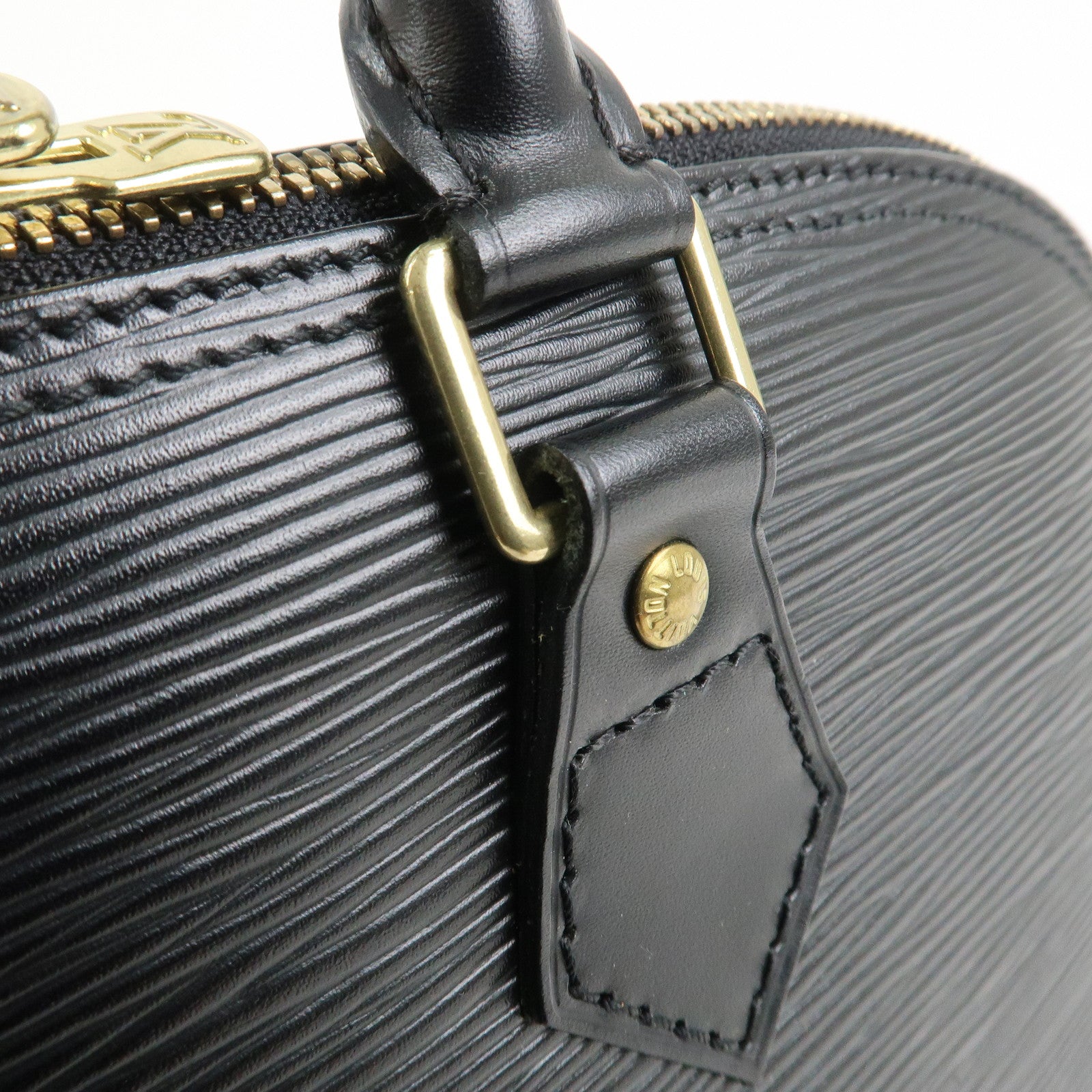 Louis Vuitton Epi Leather Alma PM Hand Bag Noir Black M52142