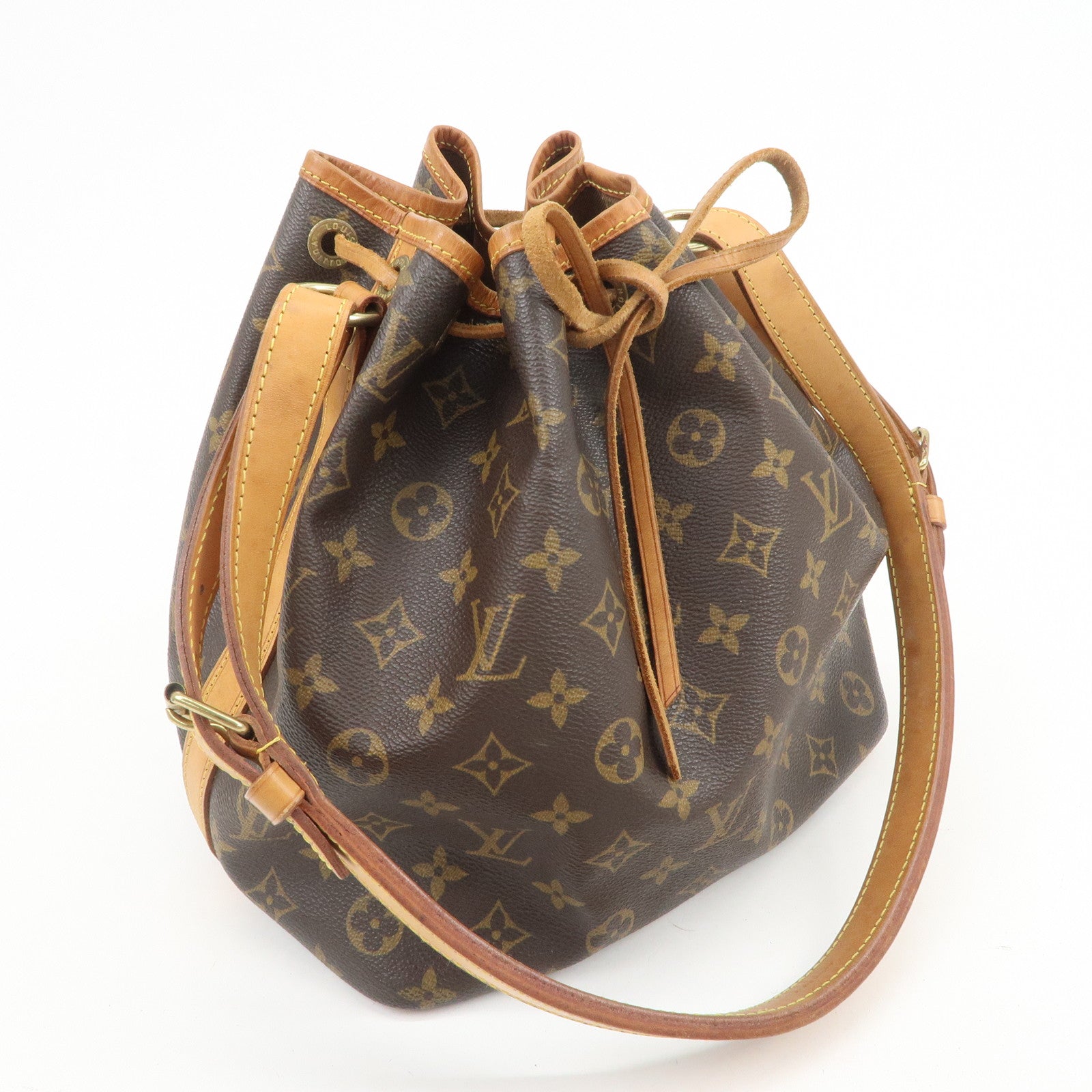 Louis Vuitton Monogram Petit Noe Shoulder Bag Brown M42226