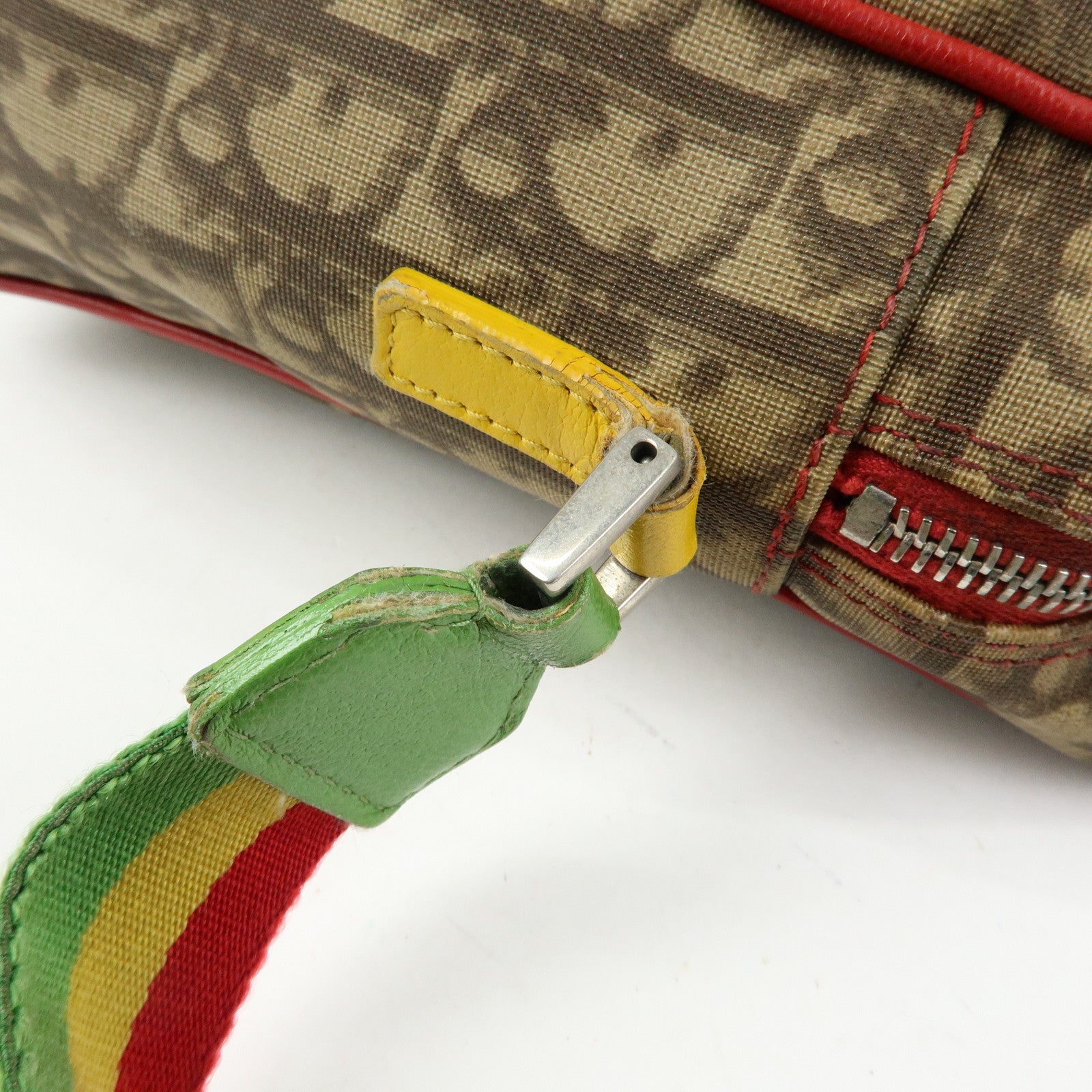 Christian Dior Rasta Trotter PVC Leather Shoulder Bag Brown