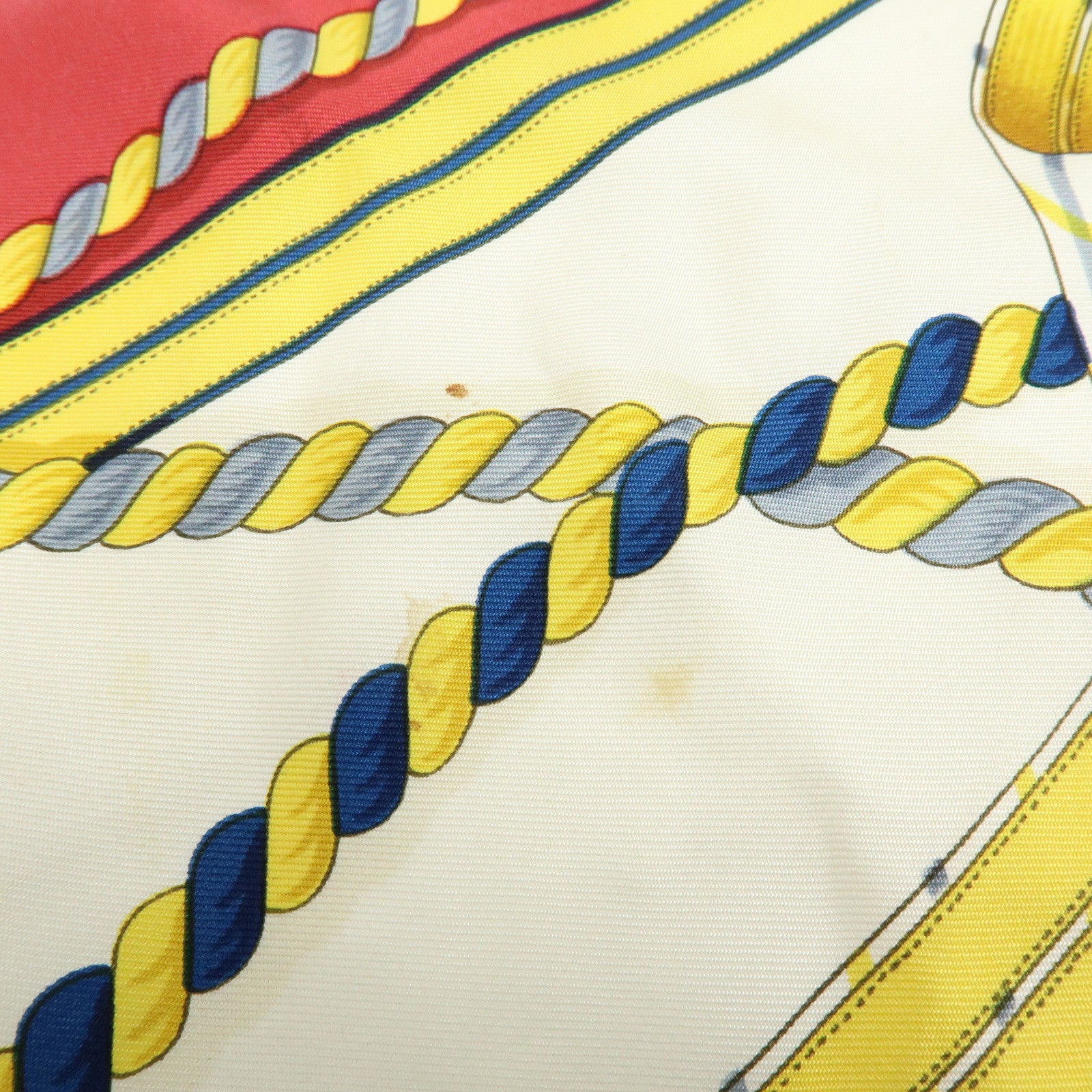 HERMES Carre 90 Silk 100% Scarf GRANDE TENUE Gold Navy Red