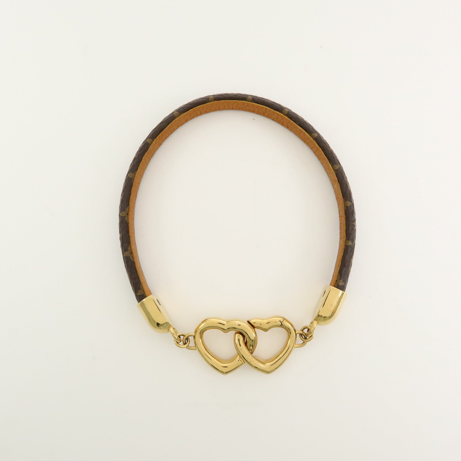 Louis Vuitton Monogram Say Yes Canvas Bracelet #19 Brown M6758