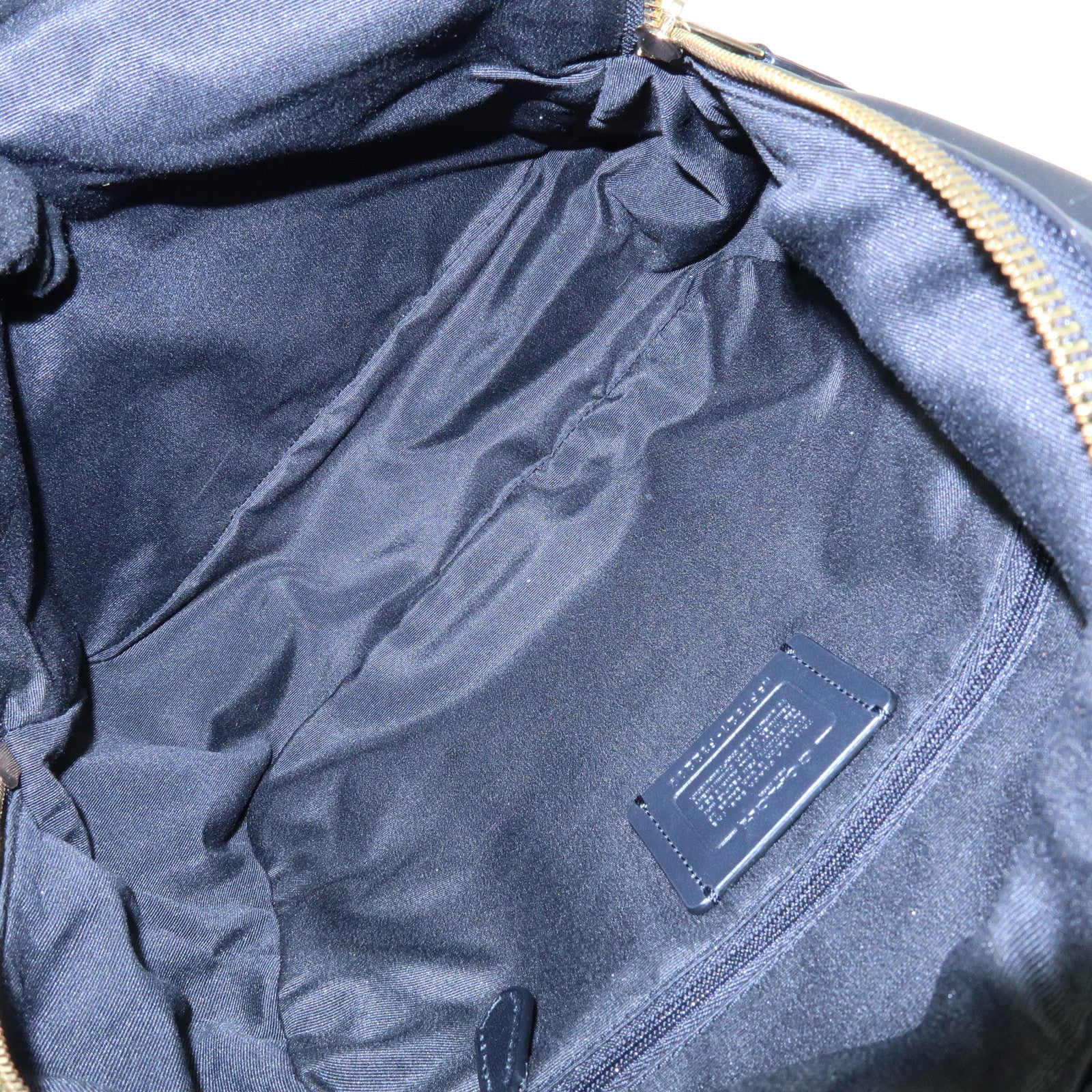 COACH Charlie PVC Canvas Leather Backpack Rucksack Dark Brown