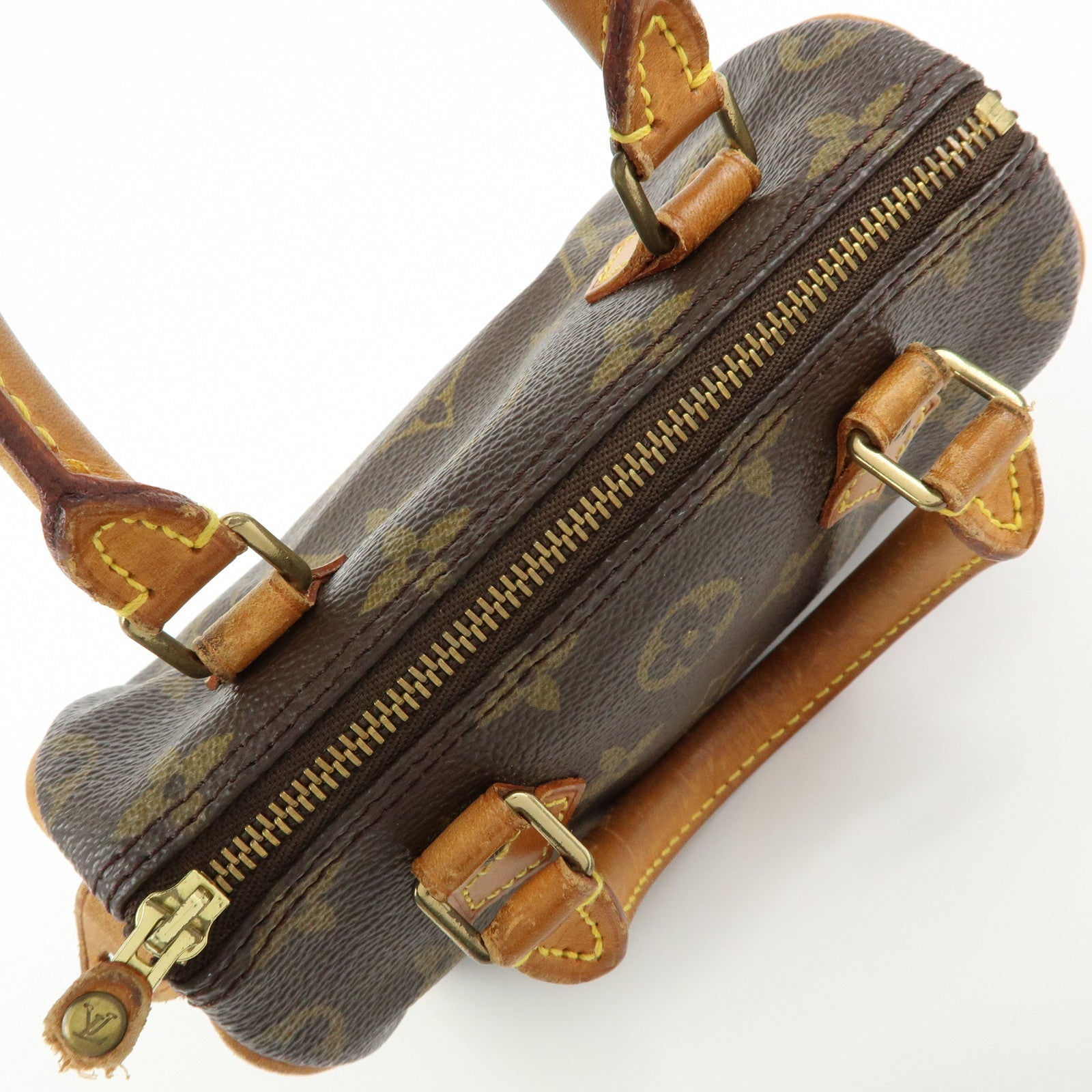 Louis Vuitton Monogram Mini Speedy Hand Bag Brown M41534