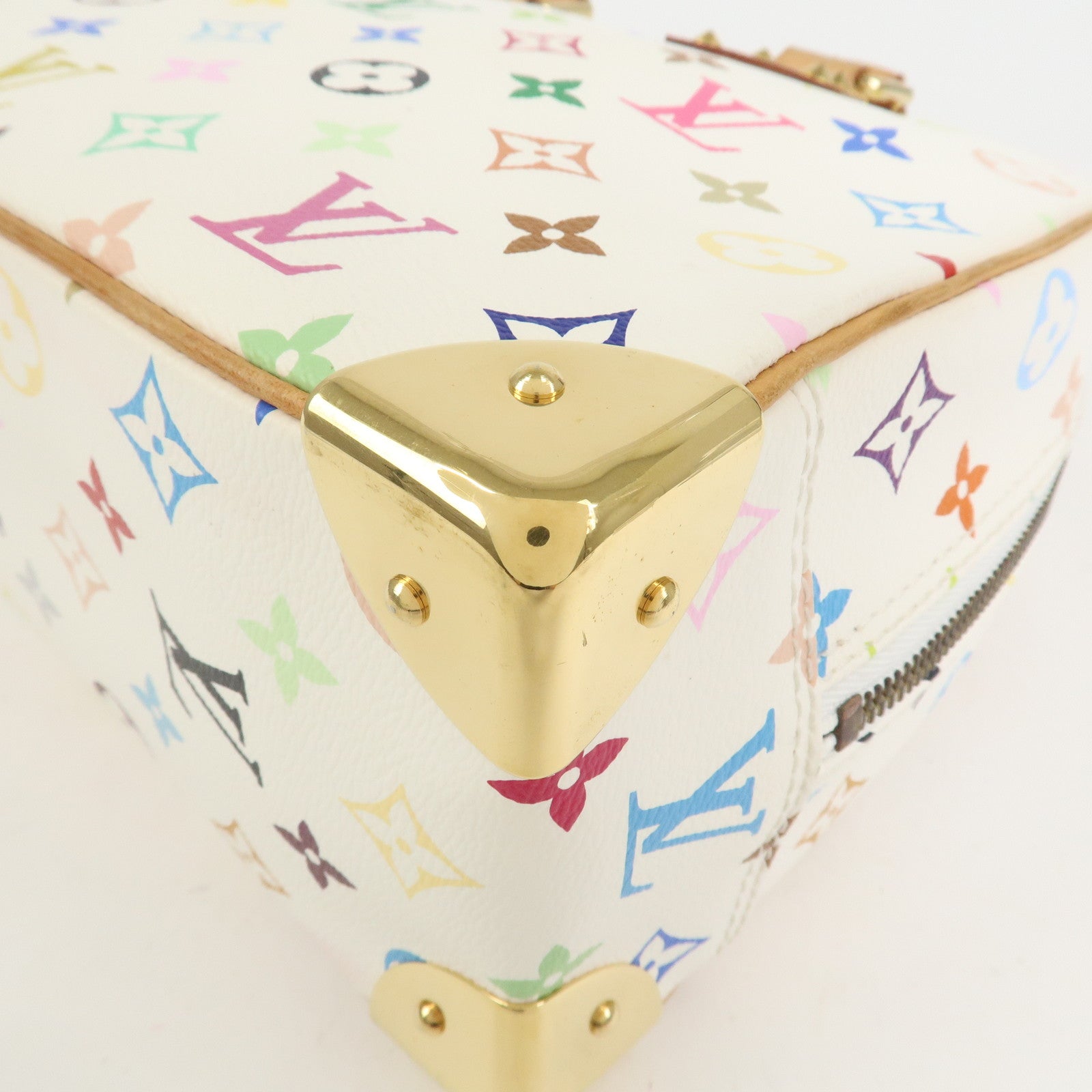 Louis Vuitton Monogram Multicolor Trouville Hand Bag Blanc M92663