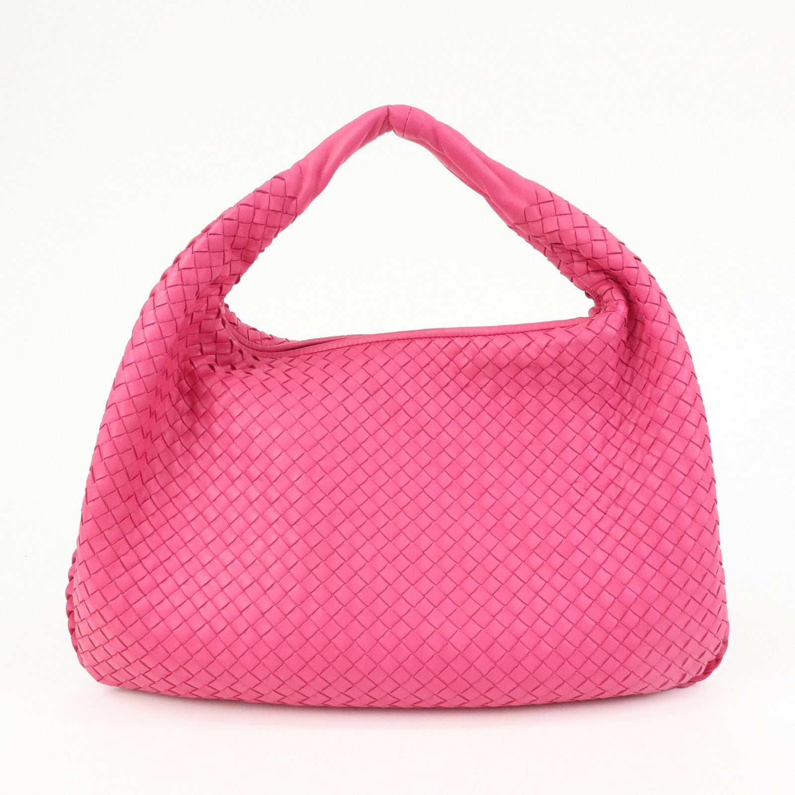 BOTTEGA VENETA Intrecciato Hobo Lamb Skin Shoulder Hand Bag 115653