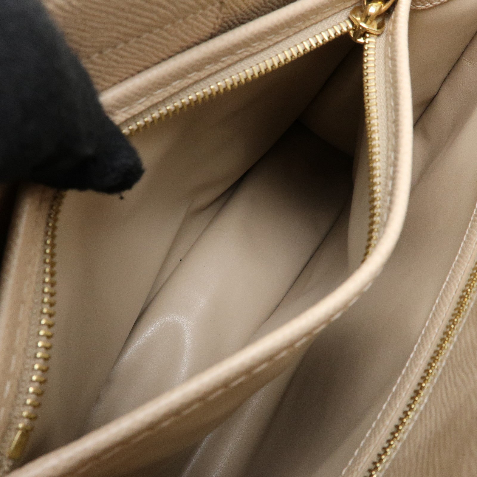 Ferragamo Vara Ribbon Leather Tote Bag Hand Bag Pink Beige