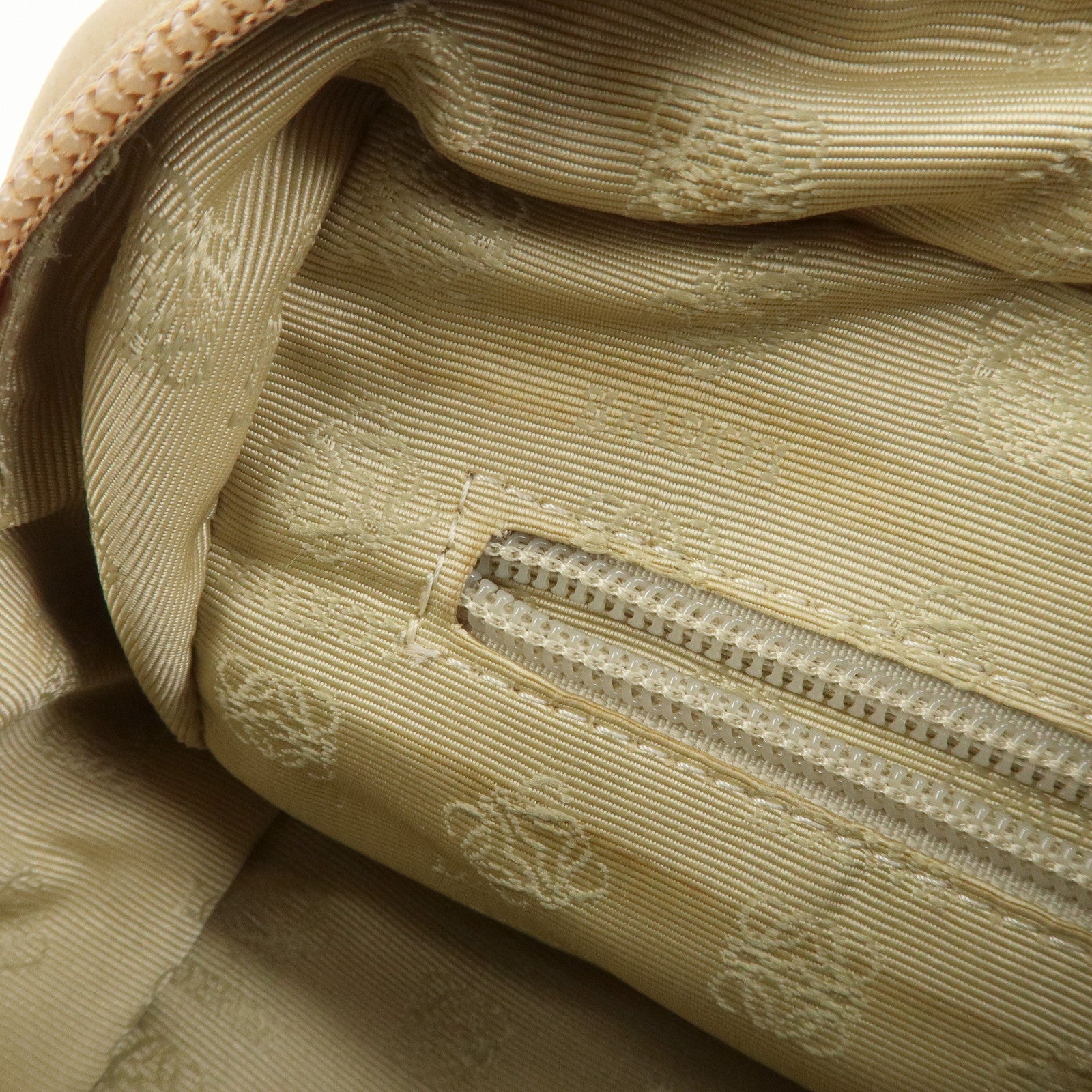 LOEWE Anagram Logo Nappa Leather Hand Bag Mini Boston Bag Beige