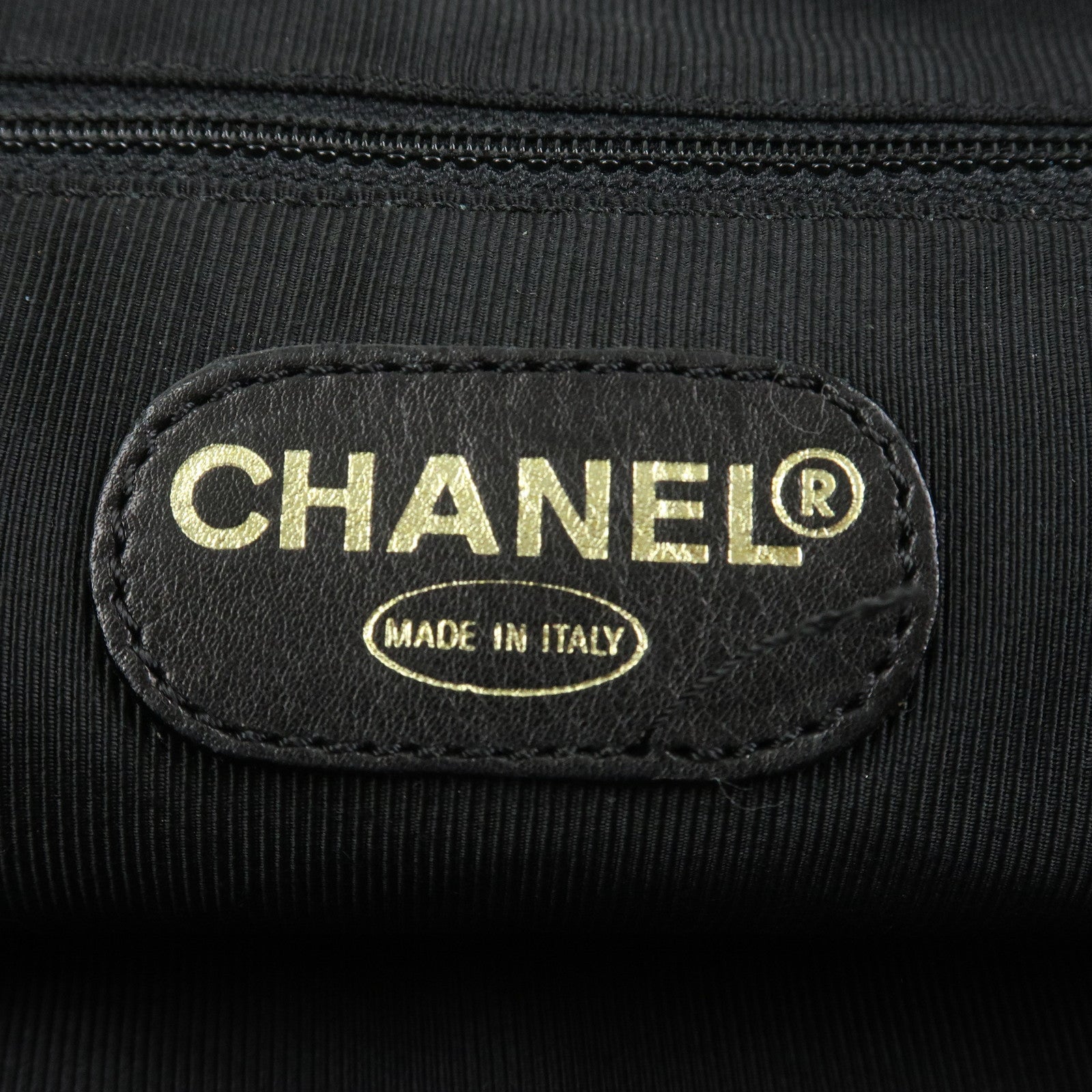 CHANEL COCO Mark Caviarskin Tote Bag Shoulder Bag Hand Bag Black