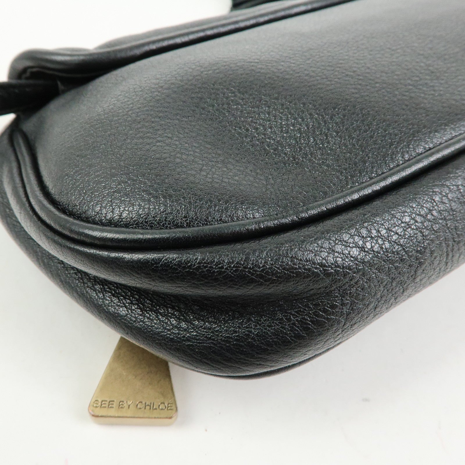 Chloe See By Chloe Leather Shoulder Bag Crossbody Bag Black