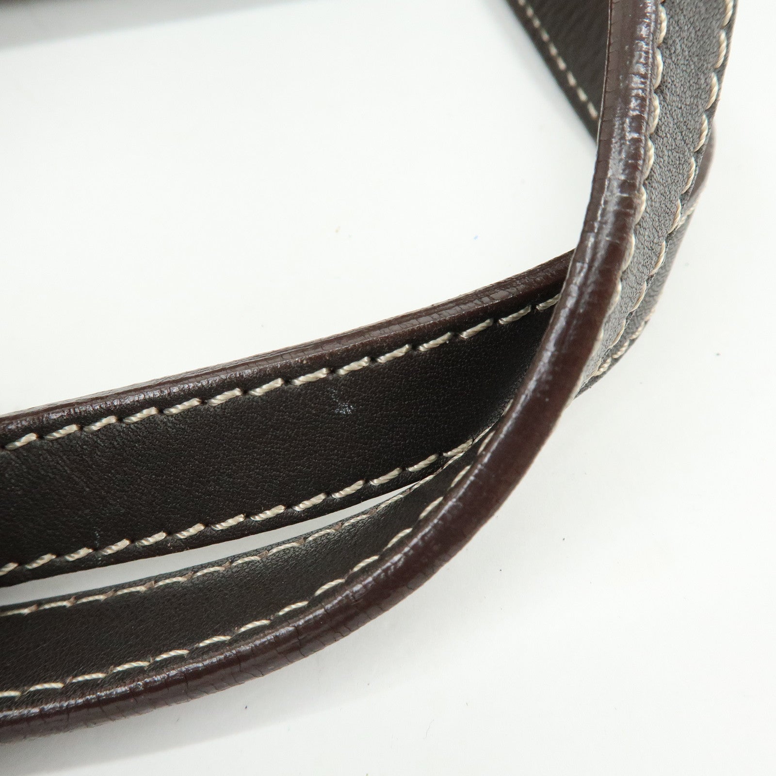 LOEWE Anagram Suede Calf Leather Hand Bag Tote Bag Brown
