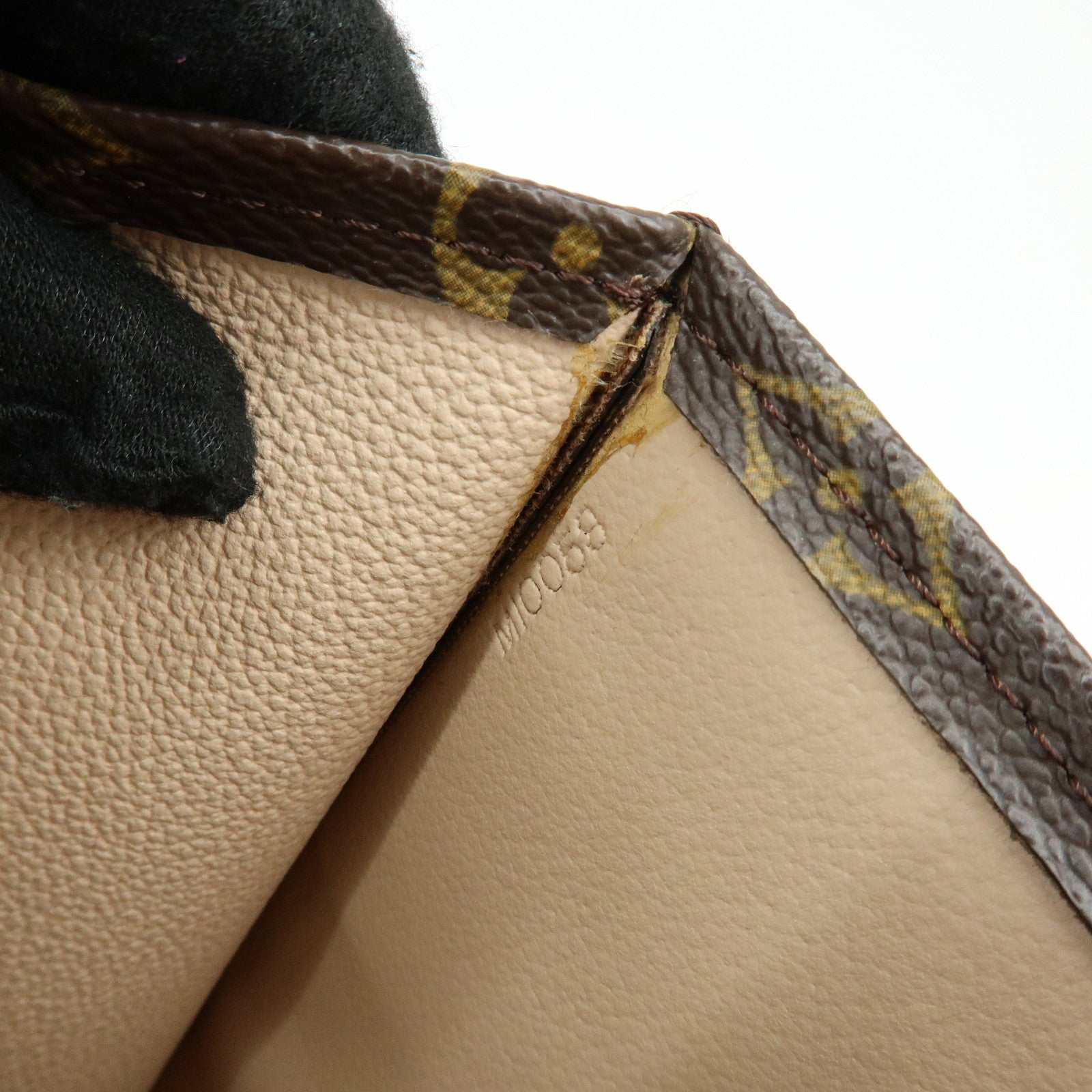 Louis Vuitton Monogram Sac Plat Tote Bag Hand Bag Brown M51140