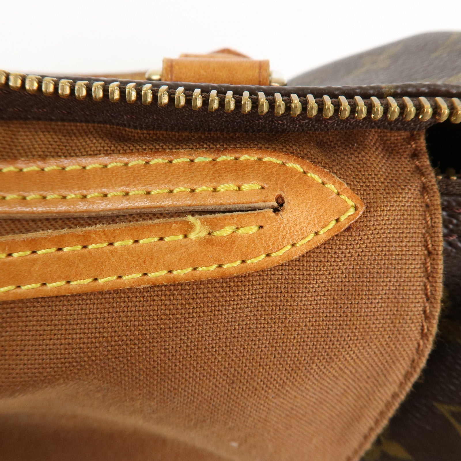 Louis Vuitton Monogram Canvas Leather Speedy 25 Boston Bag M41528