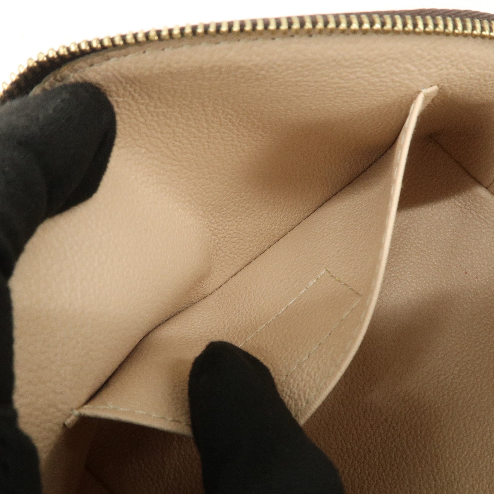 Louis Vuitton Monogram Pochette Cosmetic Pouch Brown M47515