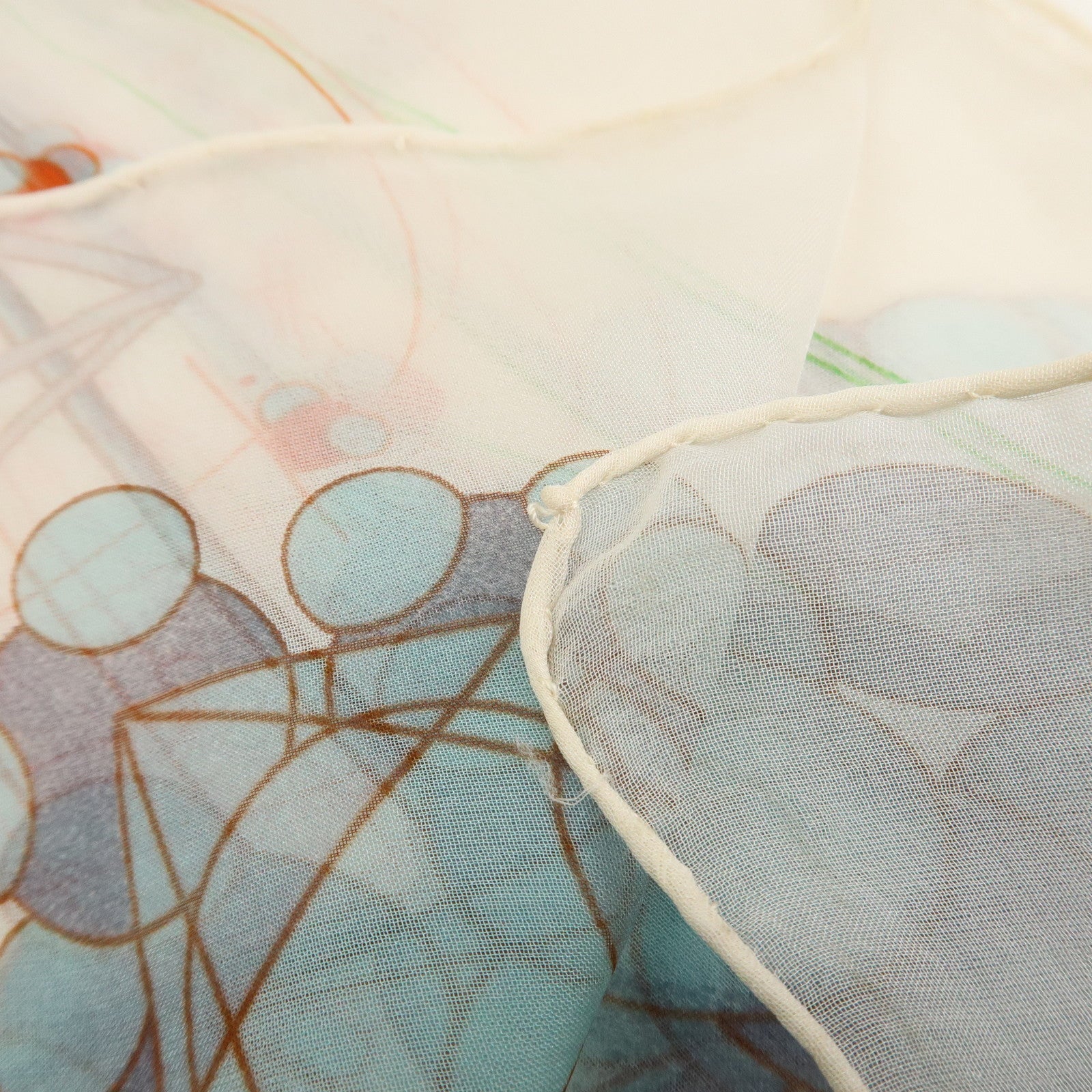 HERMES Carre 90 Silk 100% La Musique des Spheres Scarf Ivory