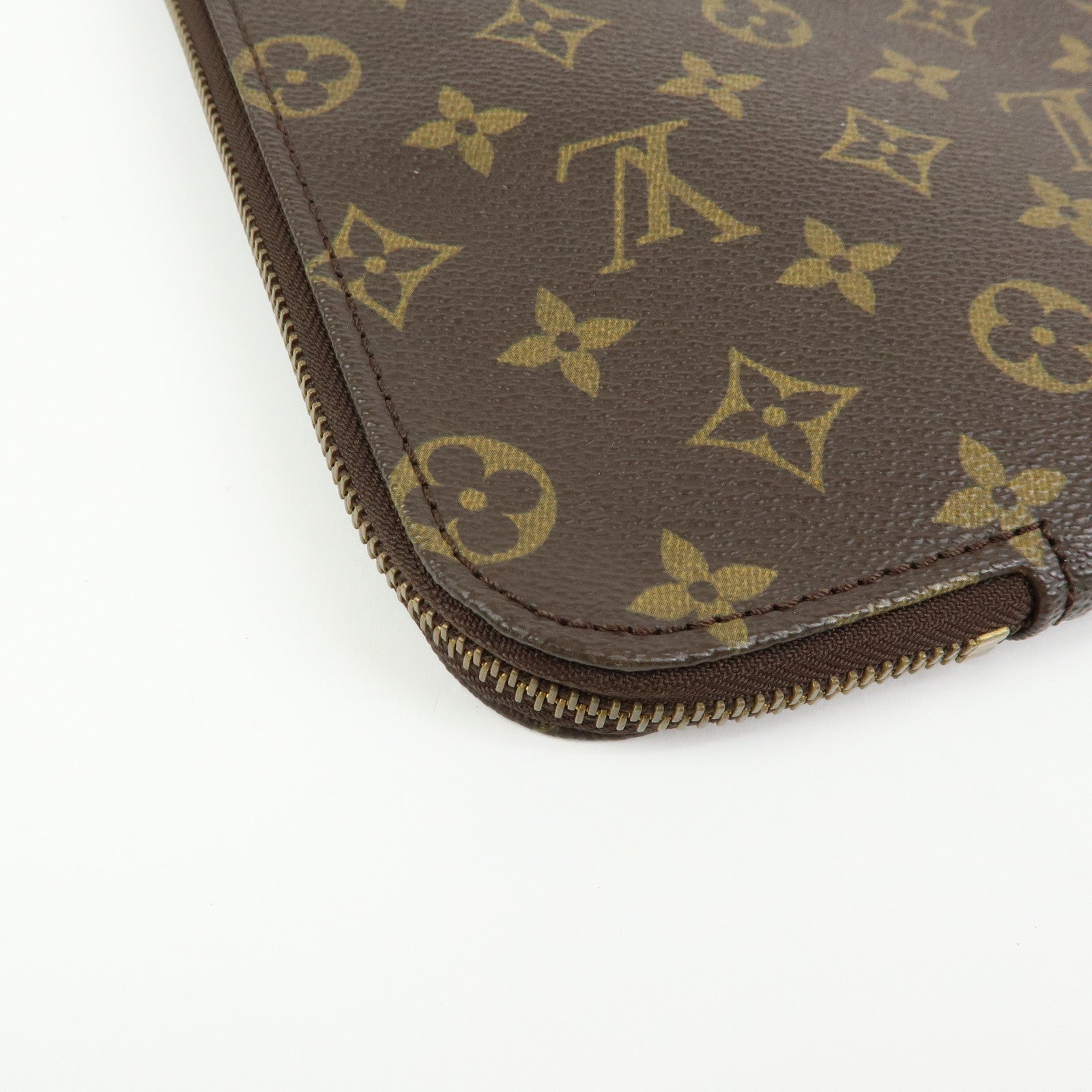 Louis Vuitton Monogram Posh Documents Clutch Bag Brown M53456