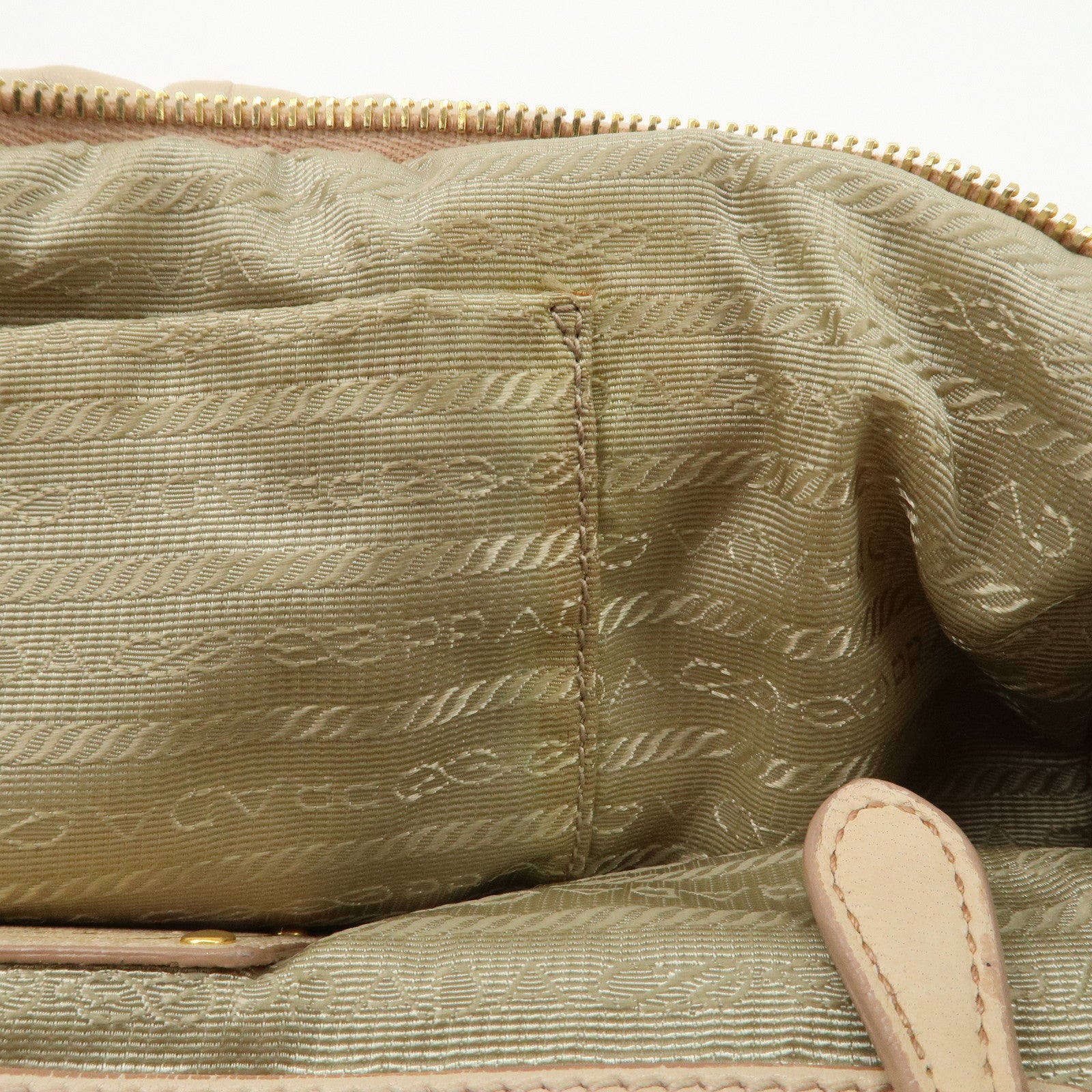 PRADA Nappa Leather Gathered Ribbon Shoulder Bag Hand Bag BR4492