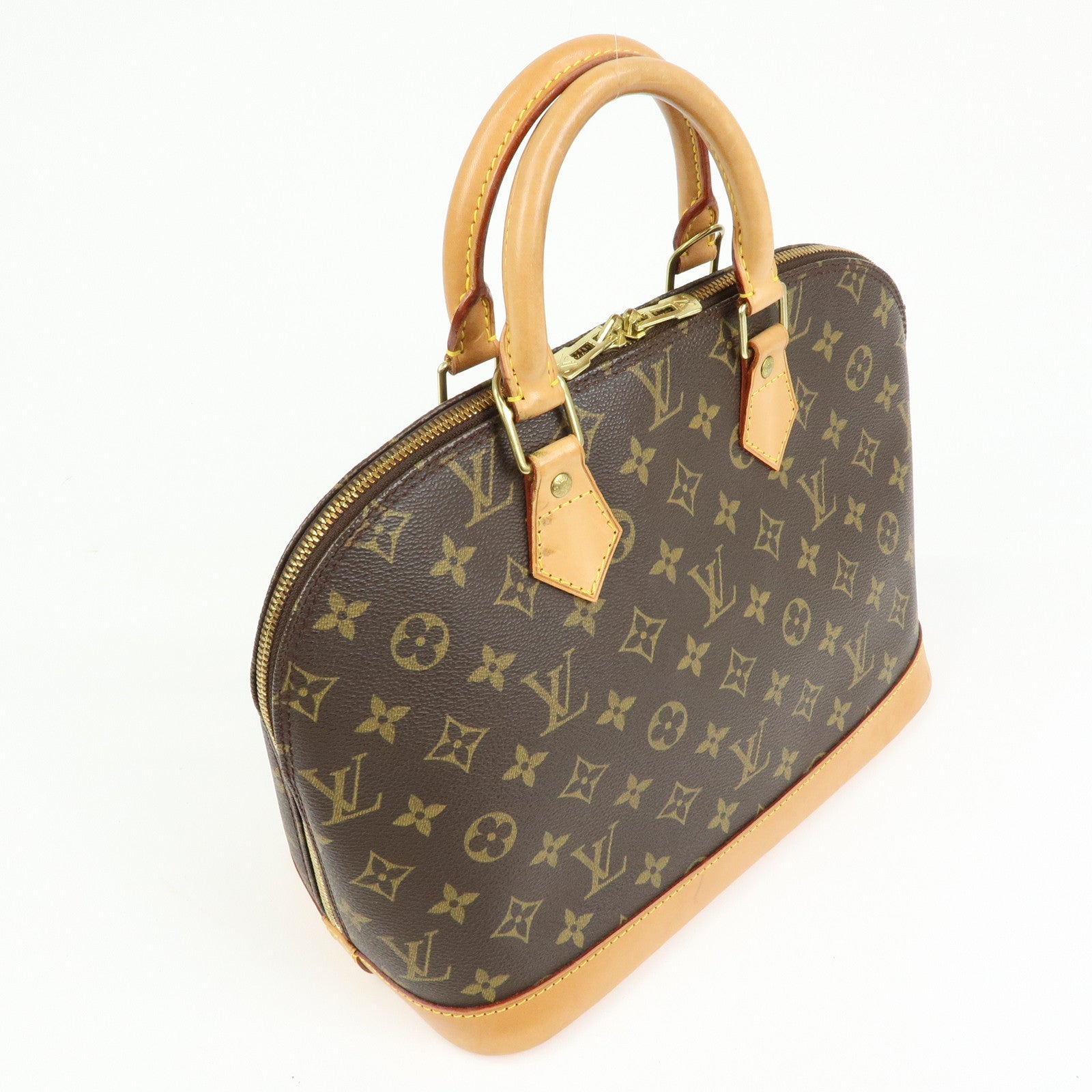 Louis Vuitton Monogram Alma Hand Bag Brown M51130