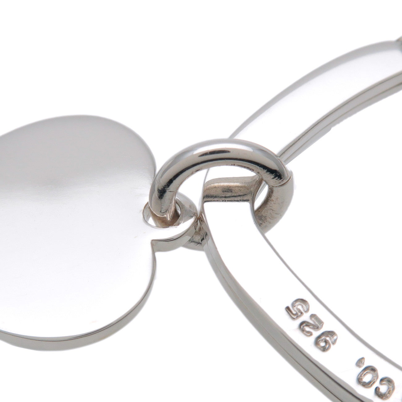 Tiffany & Co Heart Tag Key Ring Key Chain Bag Charm SV925 Silver