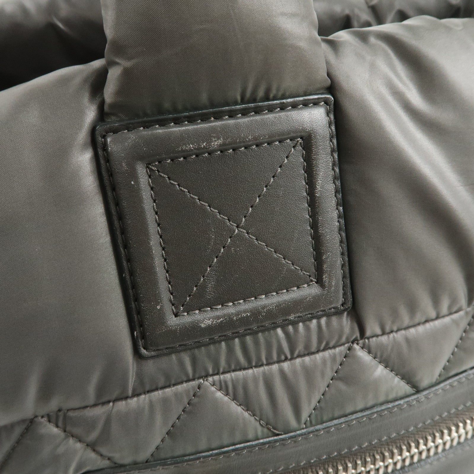 CHANEL COCO Cocoon Nylon Leather Medium Tote Bag Hand Bag A48611