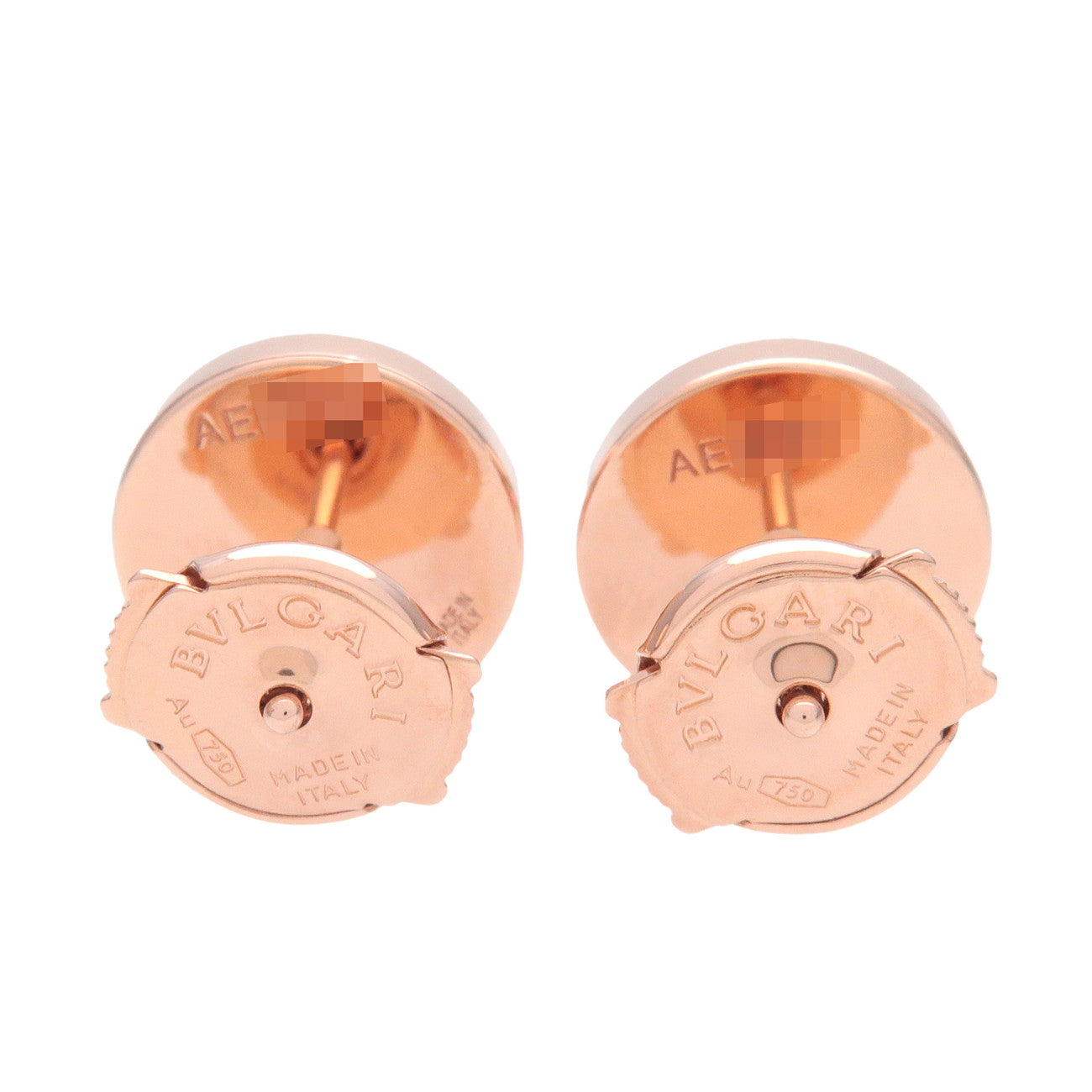 BVLGARI BVLGARI Onyx Earrings K18 750PG Rose Gold 354730