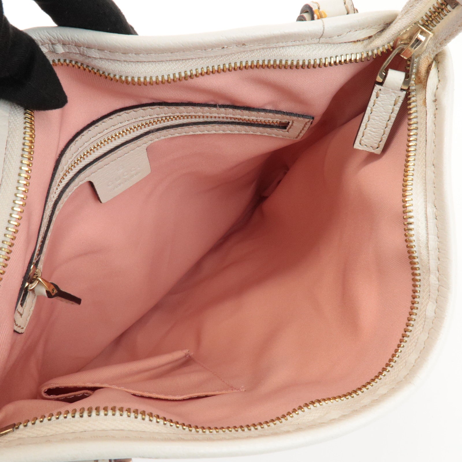 GUCCI Sherry GG Canvas Leather Shoulder Bag Pink 144388