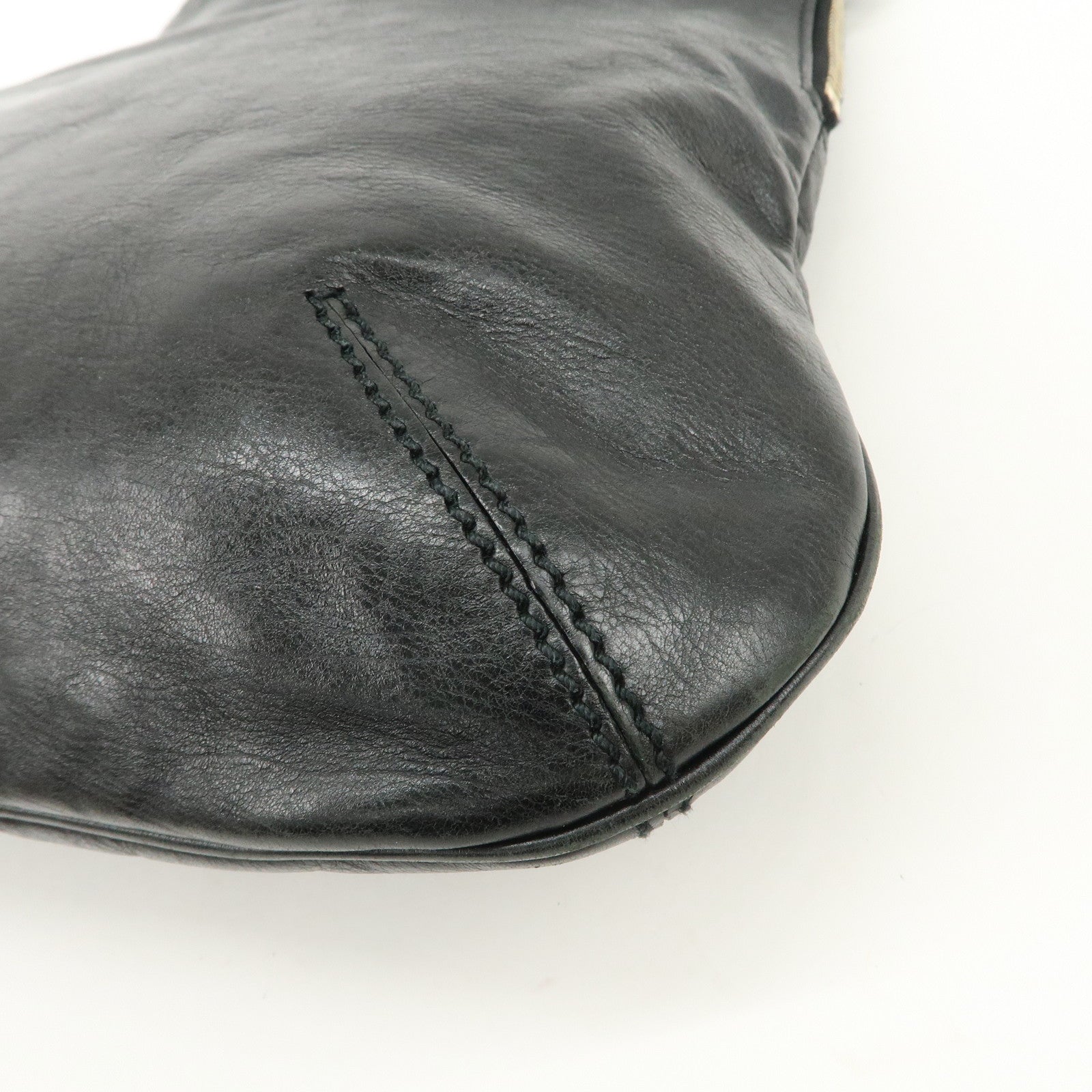 SAINT LAURENT Metropolis Rive Gauche Leather Tote Bag Black 177739